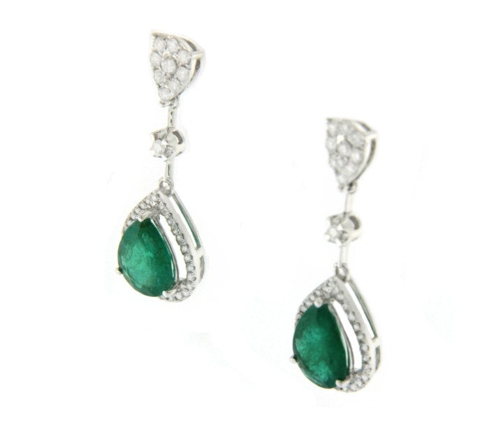 LIBERTY, pendientes de esmeraldas y oro blanco