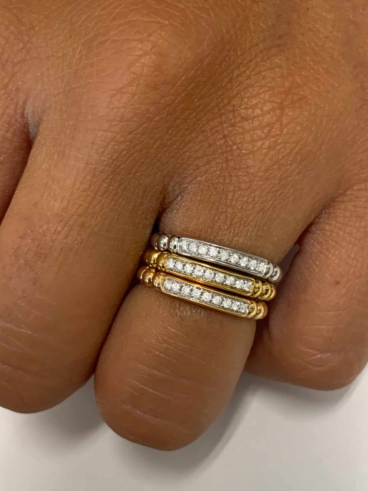 BARI, anillo de oro blanco con diamantes - Roman Joyero