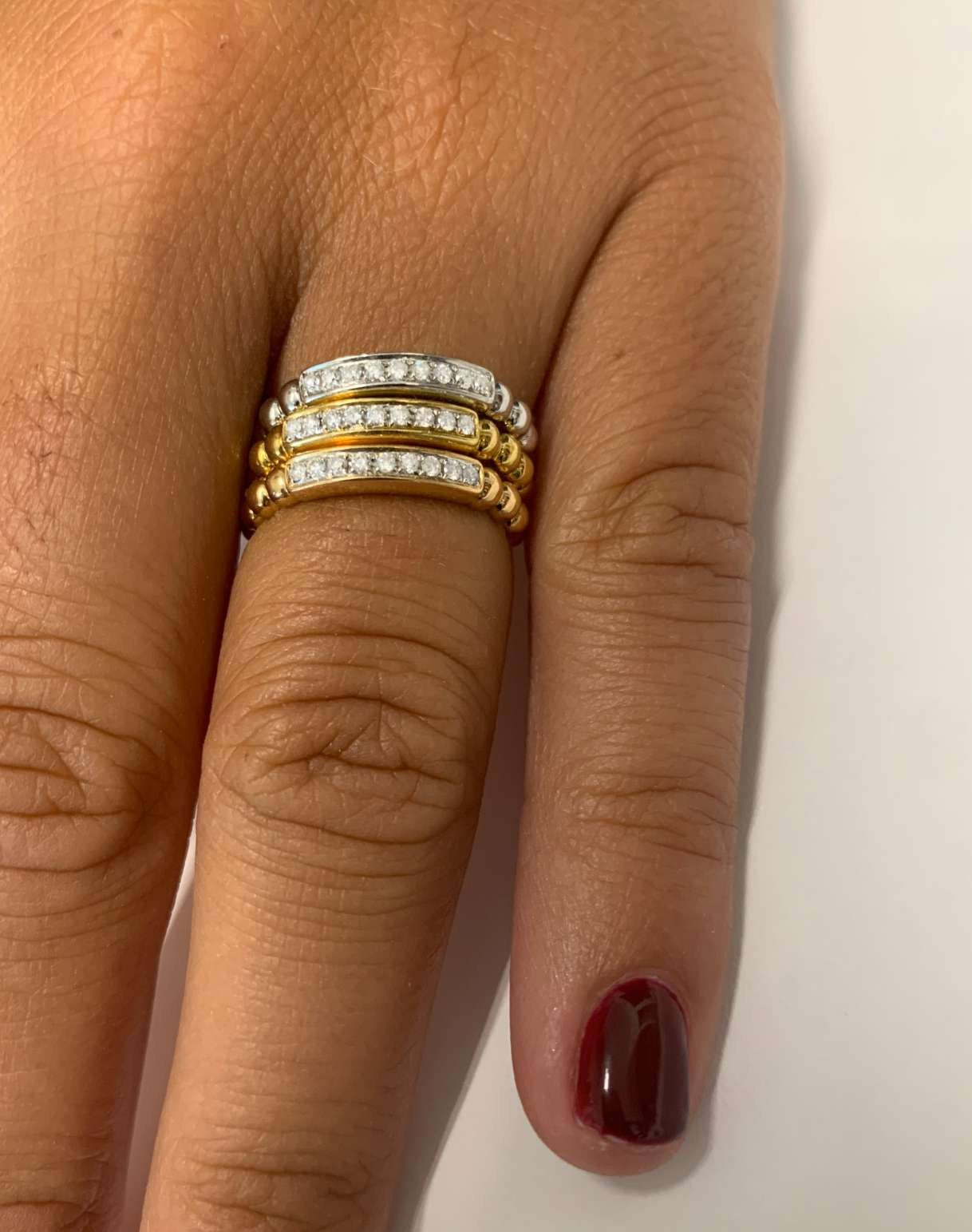 BARI, anillo de oro blanco con diamantes - Roman Joyero