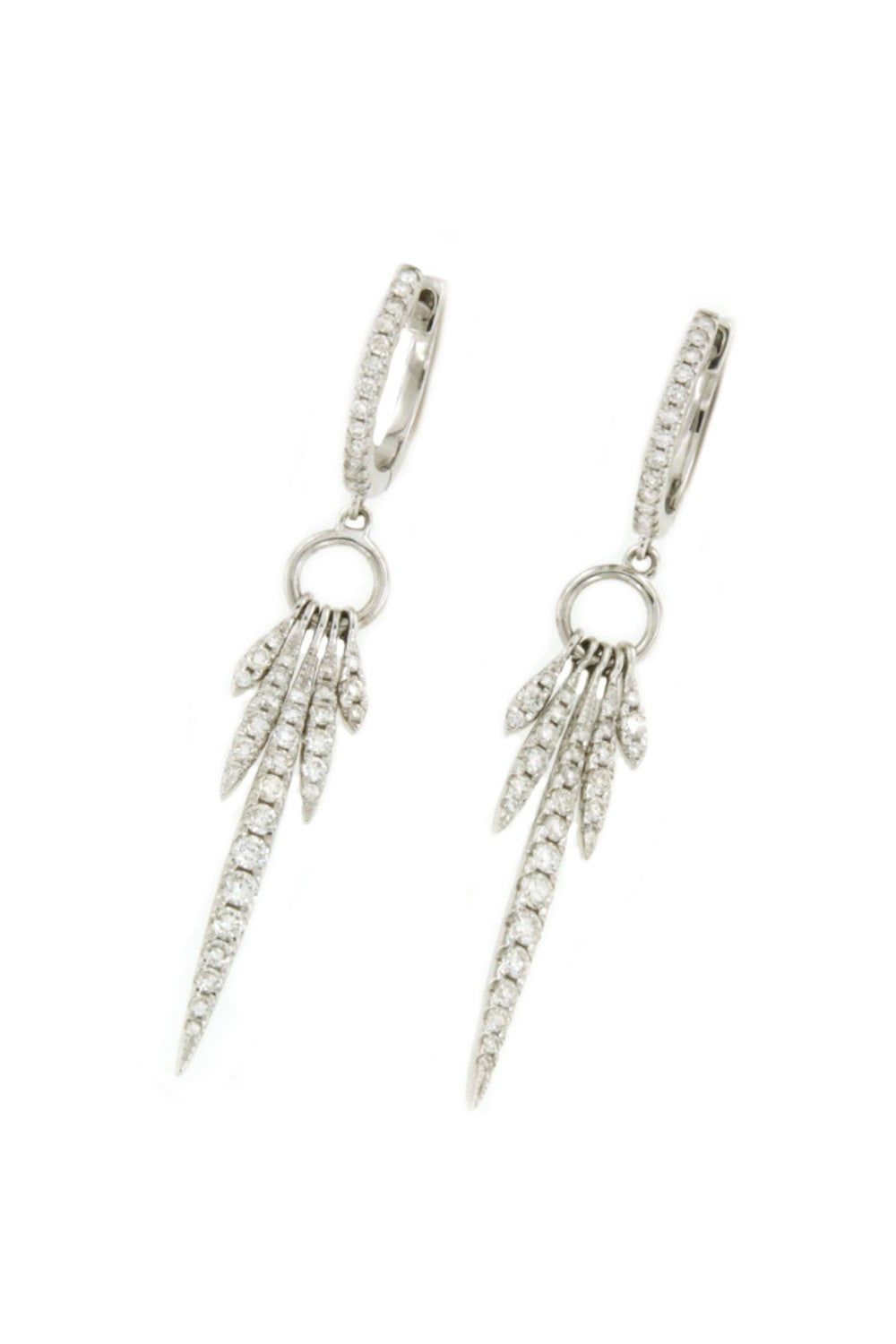 Preciosos pendientes de brillantes HAKKA oro blanco 18 ktes - Roman Joyero