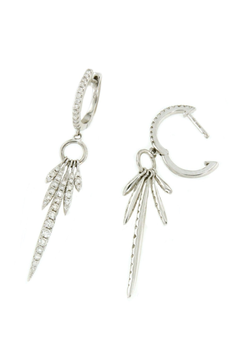 Preciosos pendientes de brillantes HAKKA oro blanco 18 ktes - Roman Joyero