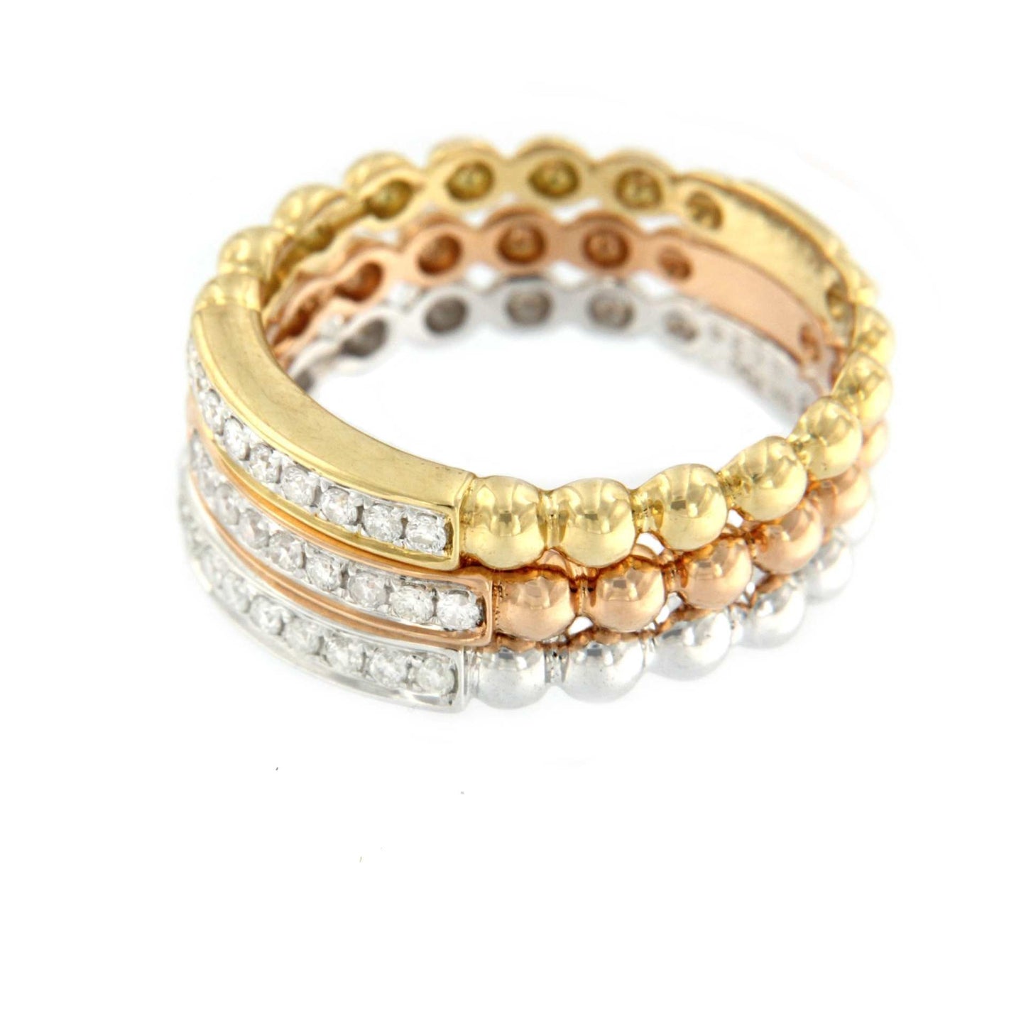 BARI, anillo de oro blanco con diamantes - Roman Joyero