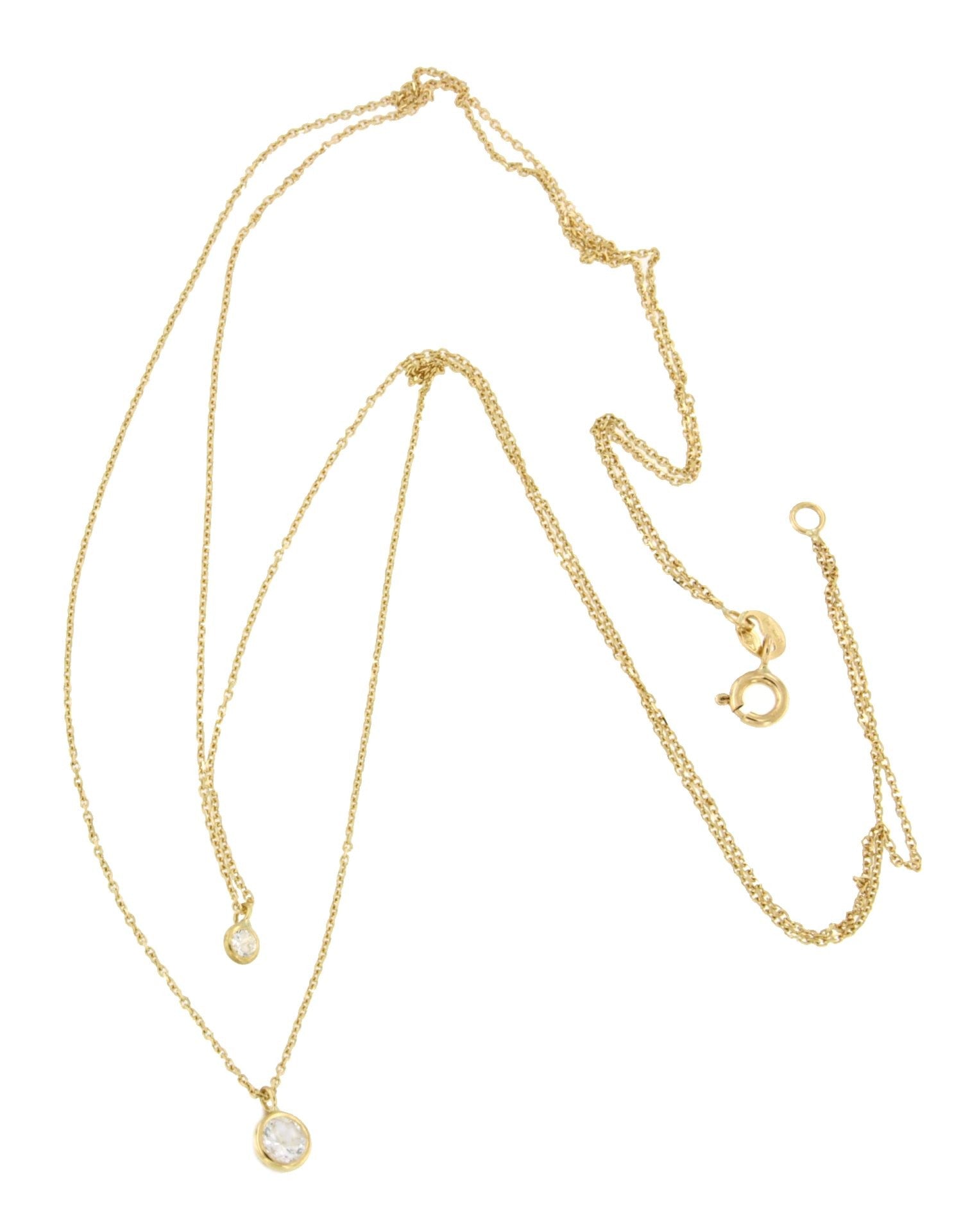 Gargantilla doble FIDIA en oro amarillo de 18 ktes y circonitas