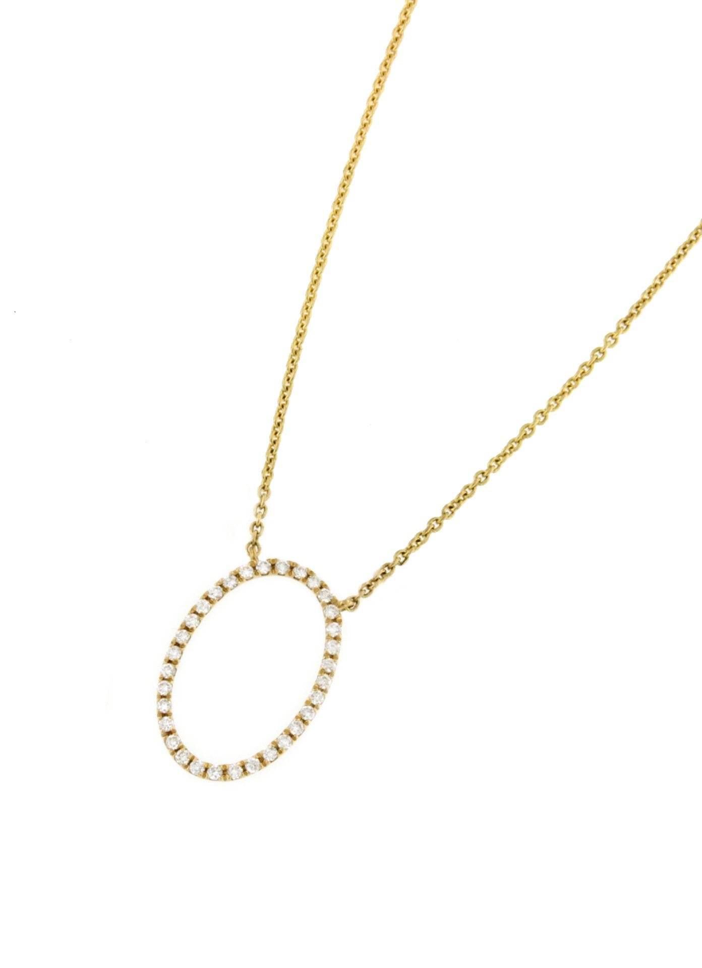Gargantilla PERUGIA oro amarillo 18 ktes y oval en brillantes