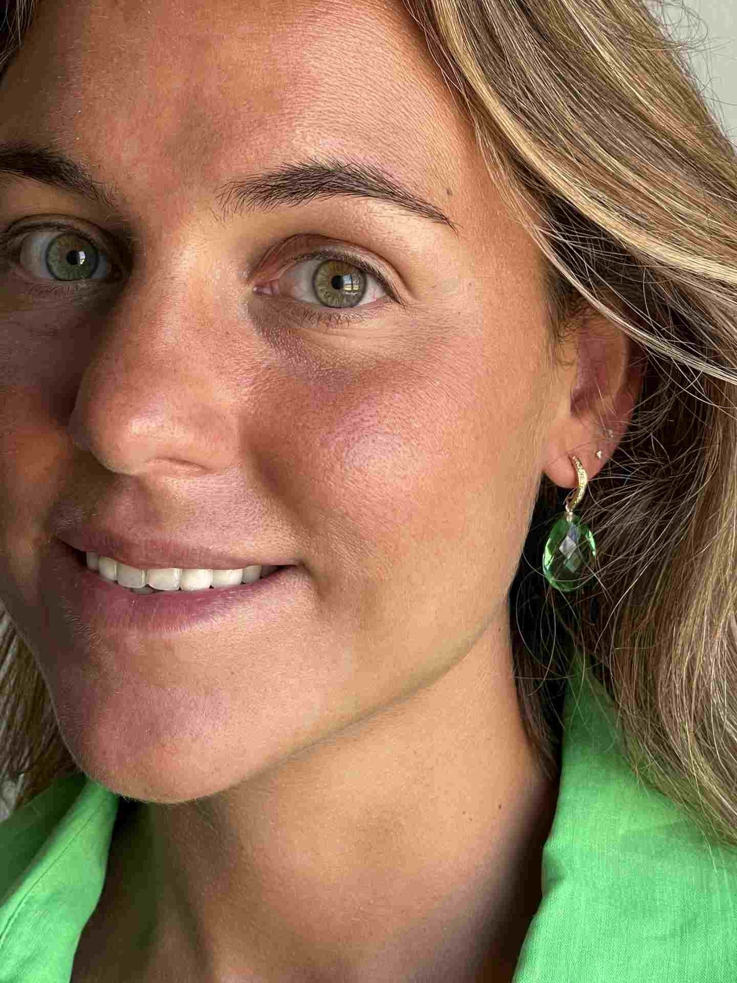 TIVOLI pendiente de brillantes oro amarillo 18 ktes y perillas