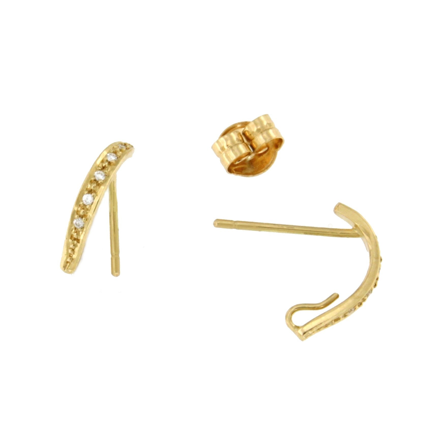 TIVOLI pendiente de brillantes oro amarillo 18 ktes y perillas