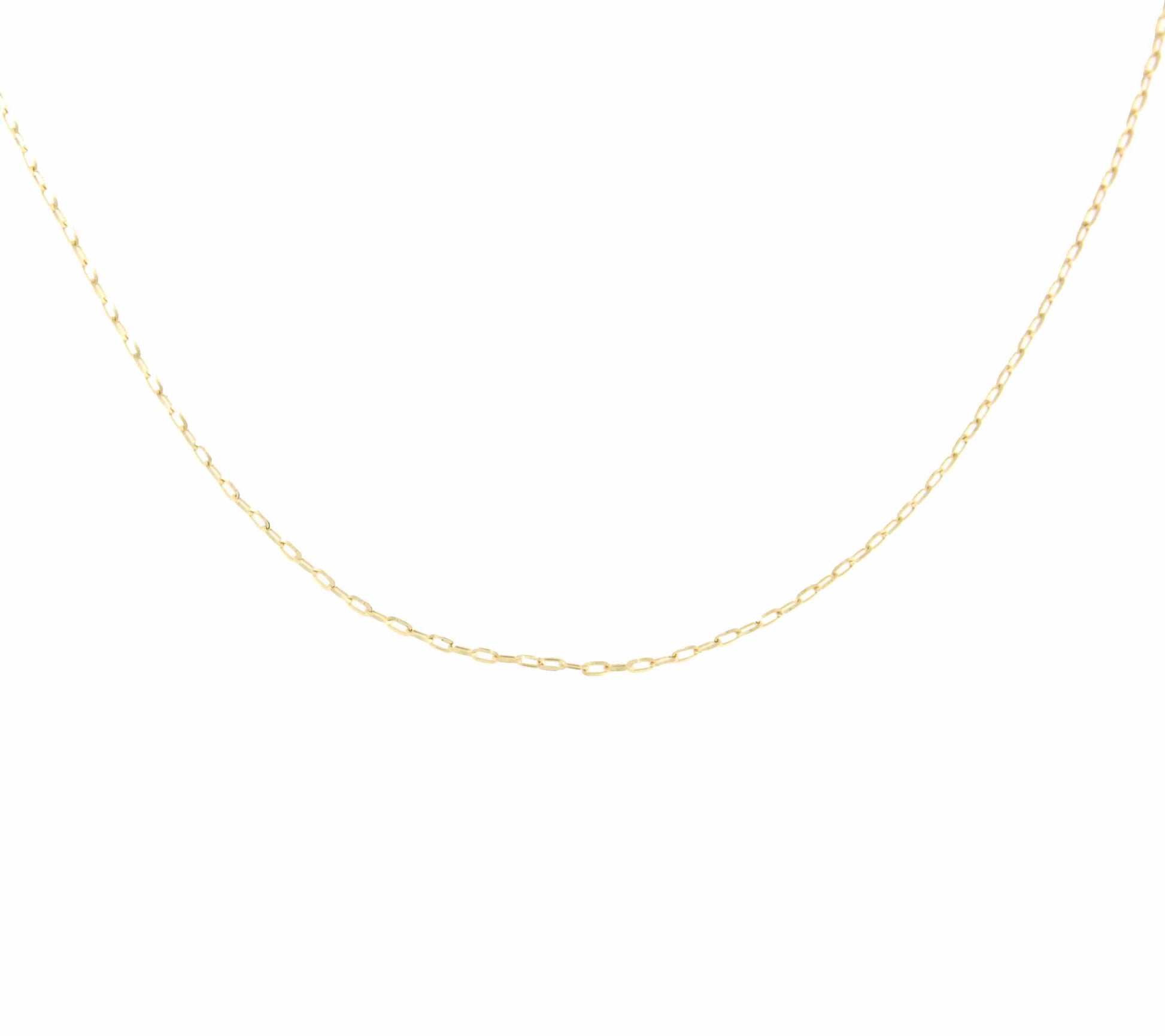 Cadenita SARAL clásica forzada limada en oro amarillo 18 kts