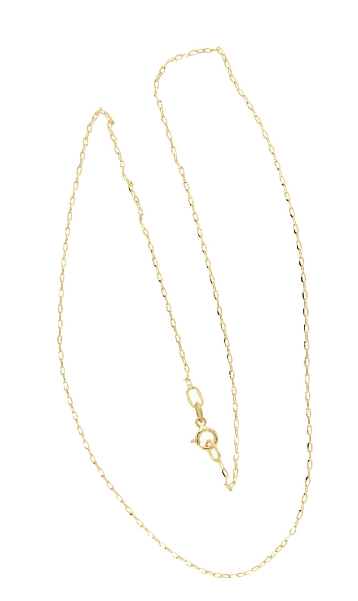 Cadenita SARAL clásica forzada limada en oro amarillo 18 kts