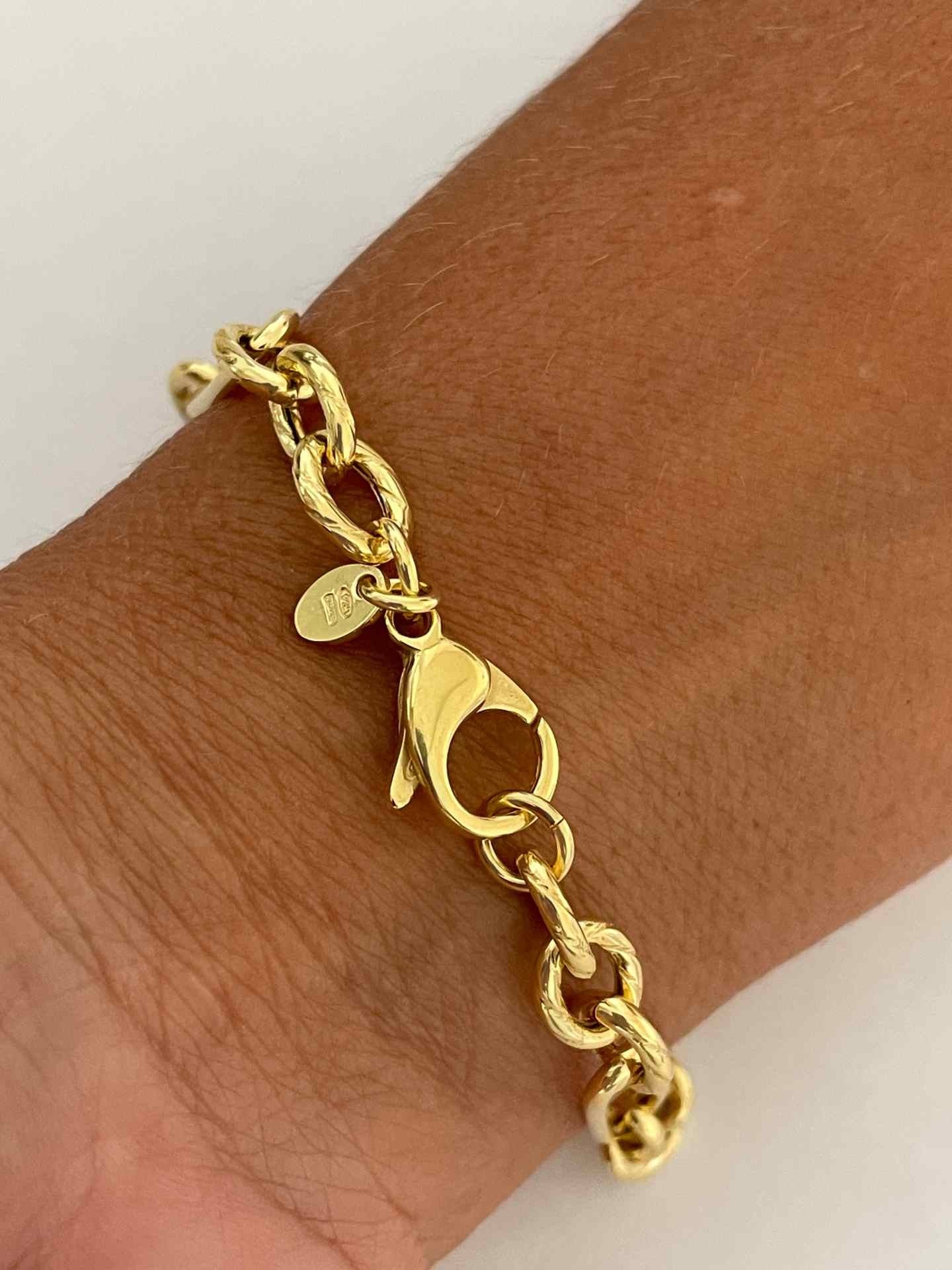 MARSALA pulsera plata 1ª ley bañada oro eslabones diferentes - Roman Joyero