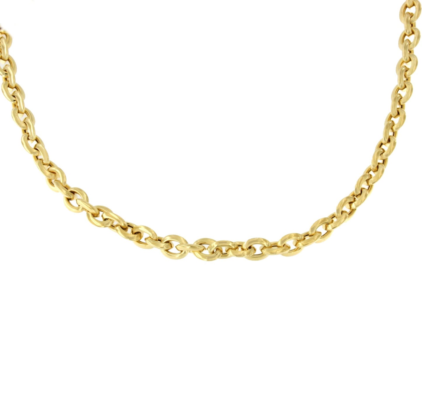 DEIA gargantilla plata 1ª ley bañada oro eslabones lisos afinados