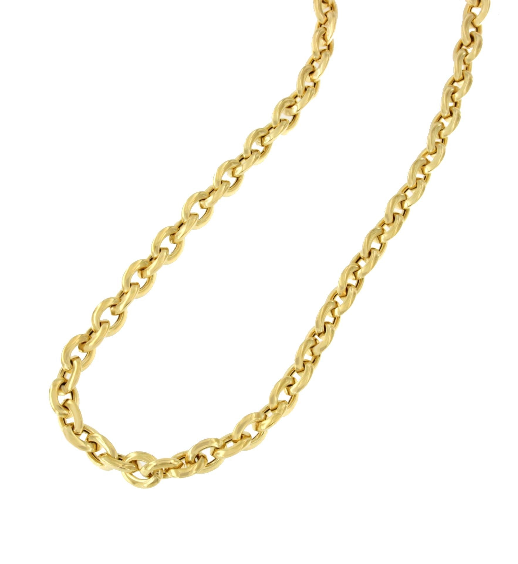 DEIA gargantilla plata 1ª ley bañada oro eslabones lisos afinados