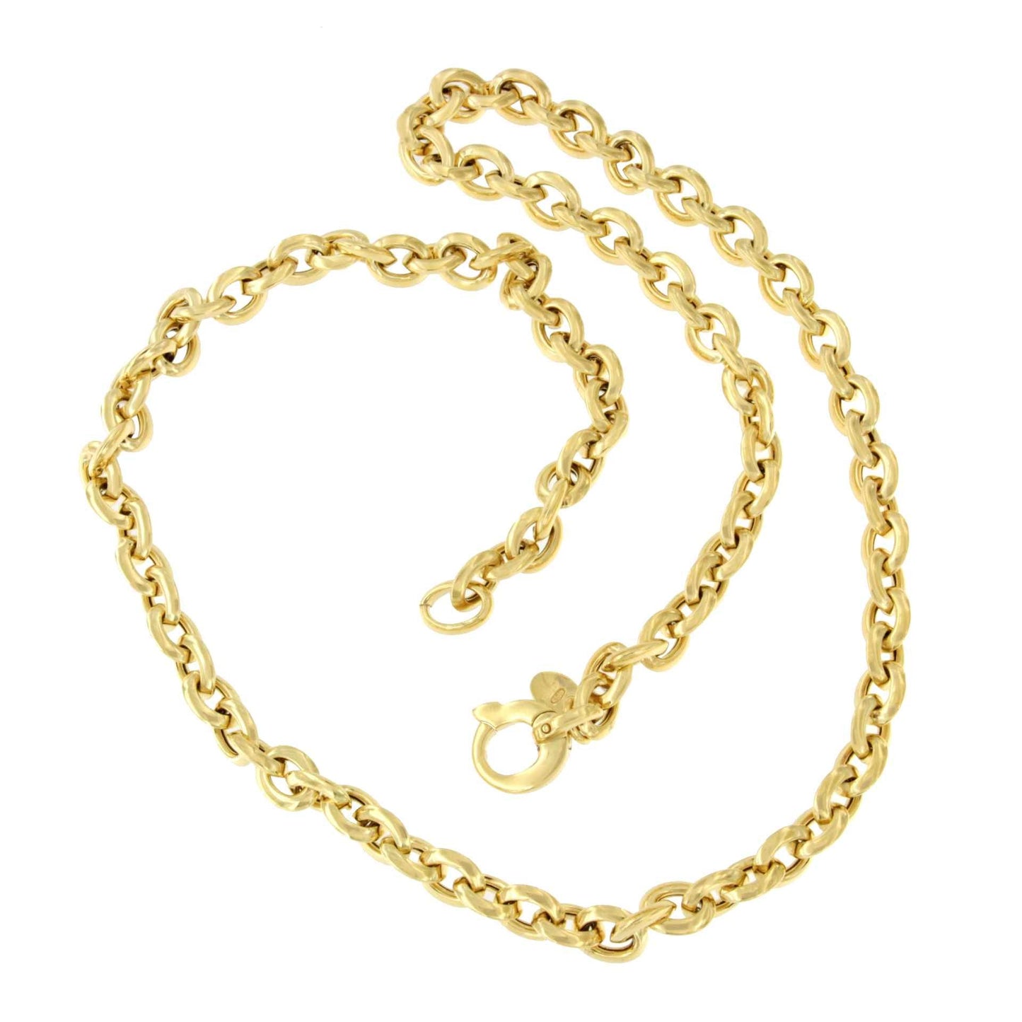 DEIA gargantilla plata 1ª ley bañada oro eslabones lisos afinados