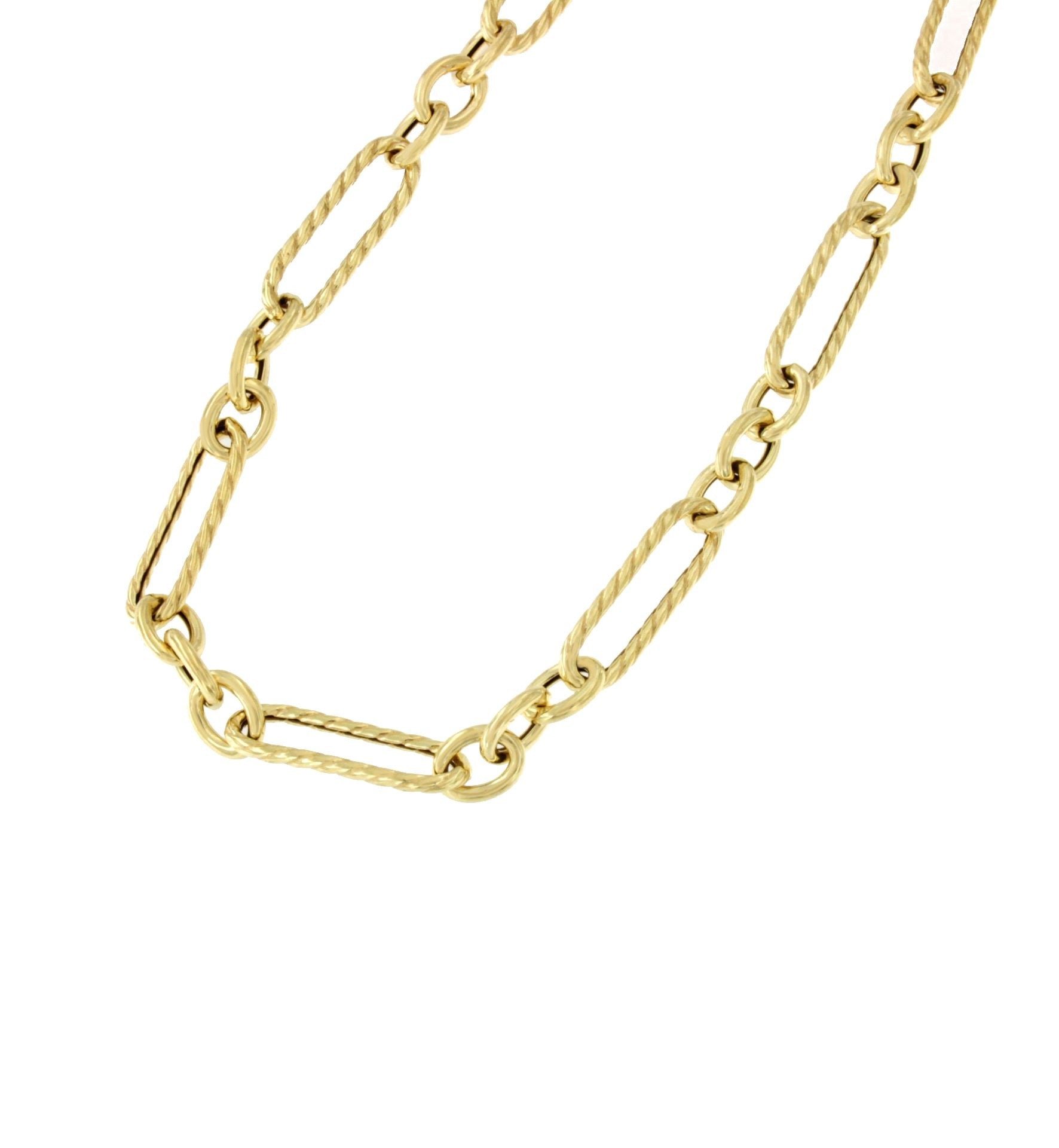 COMO gargantilla plata 1ª ley bañada oro eslabones lisos y mates