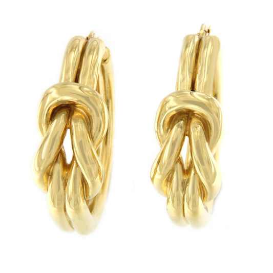 ALBARRACIN argollas nudos marinero en plata 1ª ley bañada oro