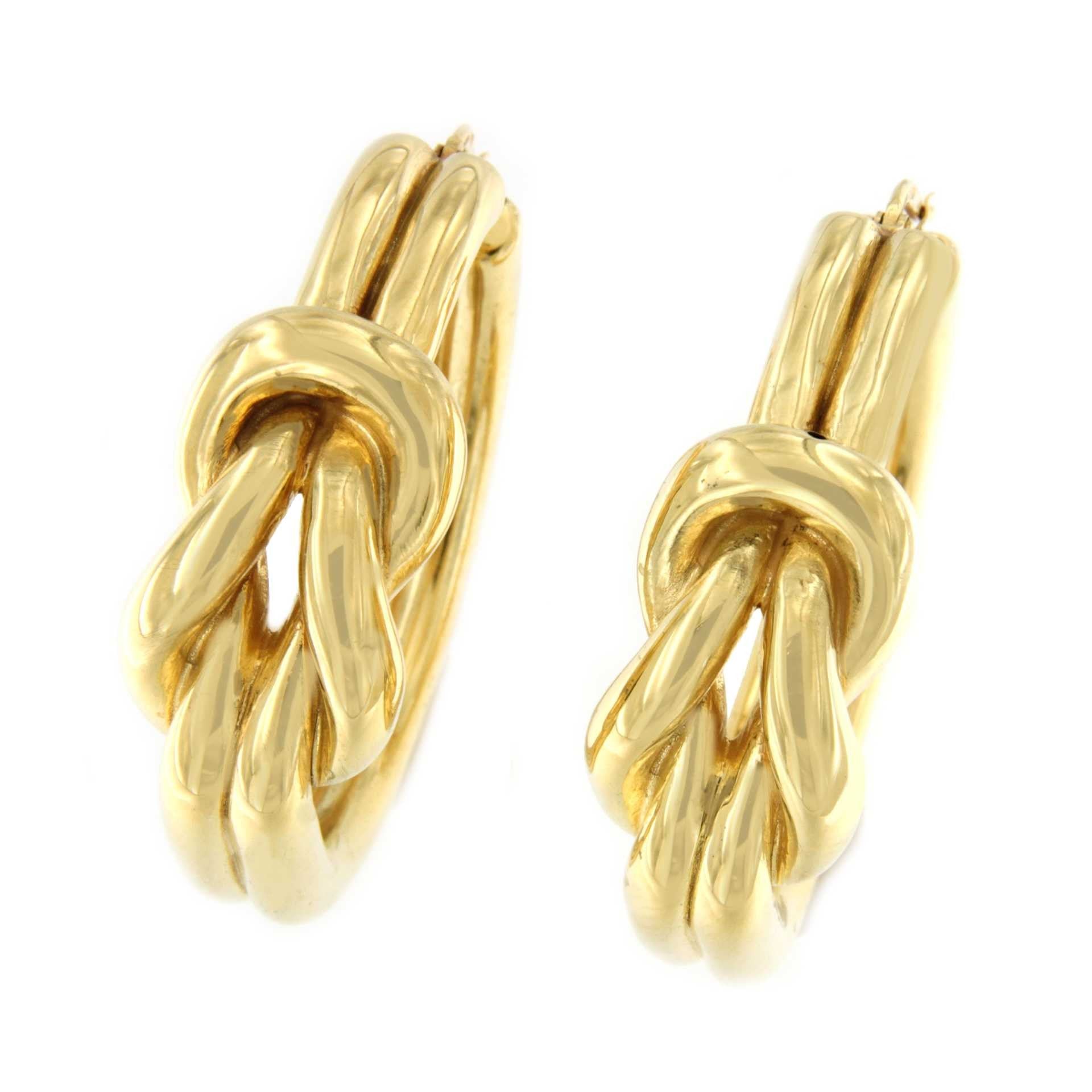 ALBARRACIN argollas nudos marinero en plata 1ª ley bañada oro