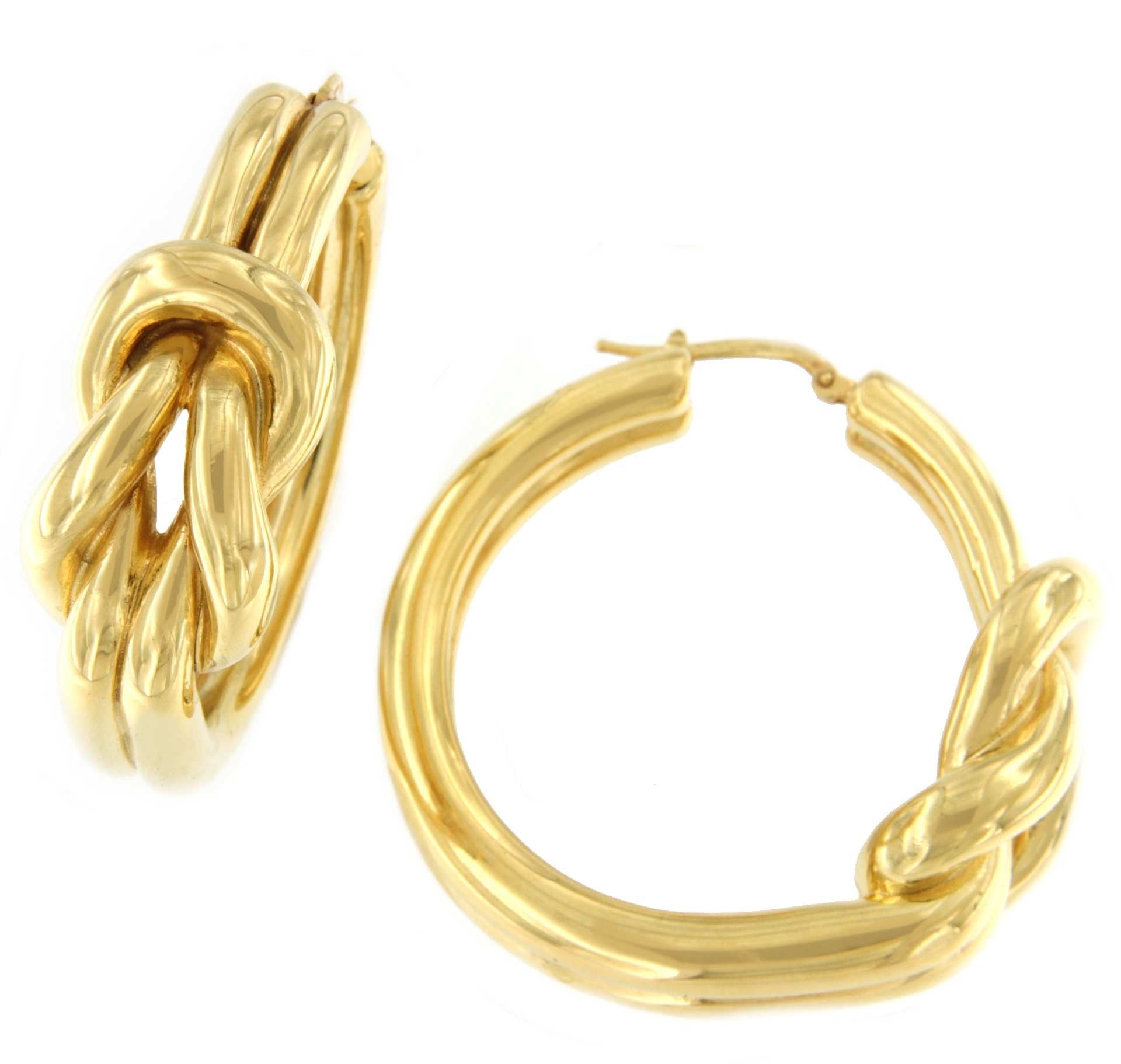 ALBARRACIN argollas nudos marinero en plata 1ª ley bañada oro