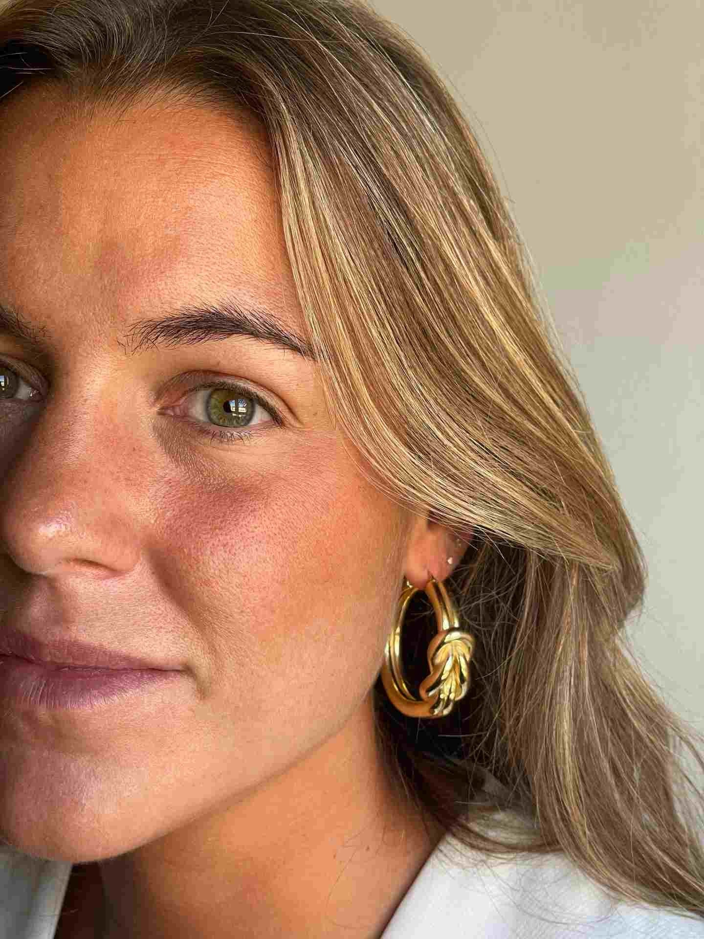 ALBARRACIN argollas nudos marinero en plata 1ª ley bañada oro