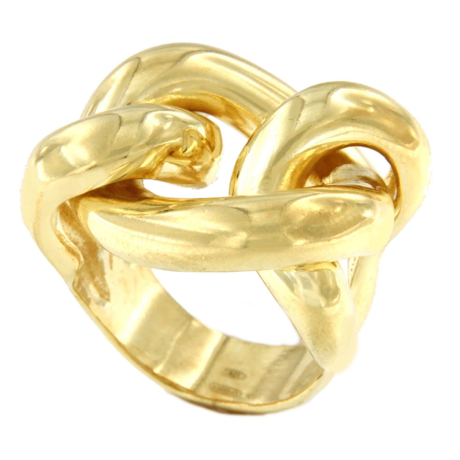 TROVADORA anillo ancho barbado brillo en plata 1ª ley bañada oro