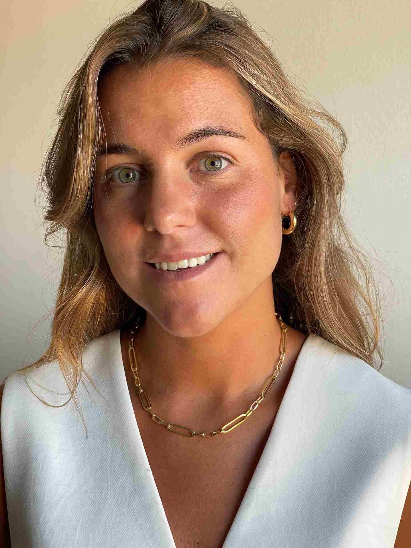 ALQUERO gargantilla plata 1ª ley bañada oro eslabones lisos alargados