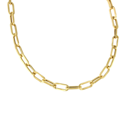 TARARITO cadena plata 1ª ley bañada oro eslabones alargados