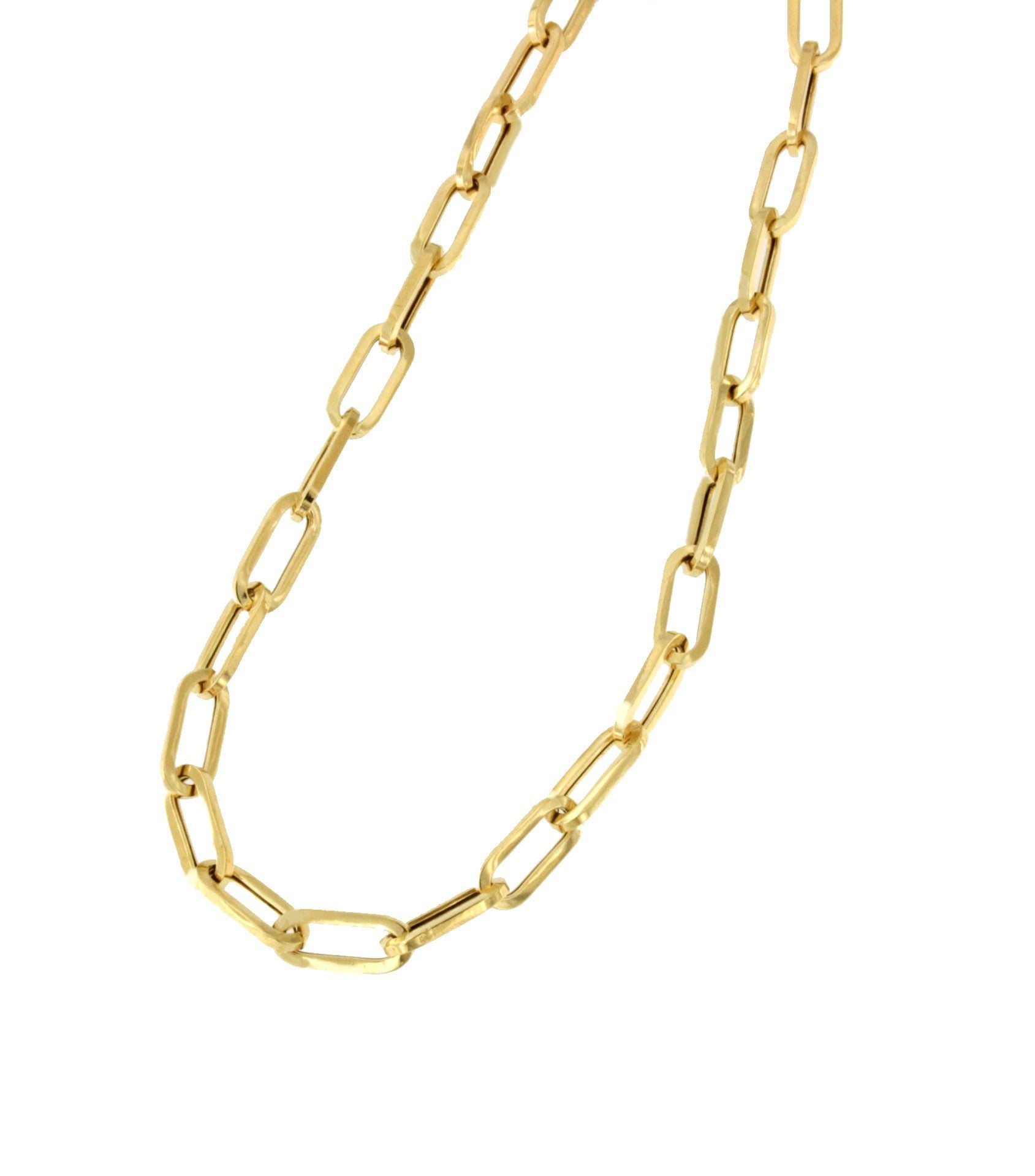 TARARITO cadena plata 1ª ley bañada oro eslabones alargados