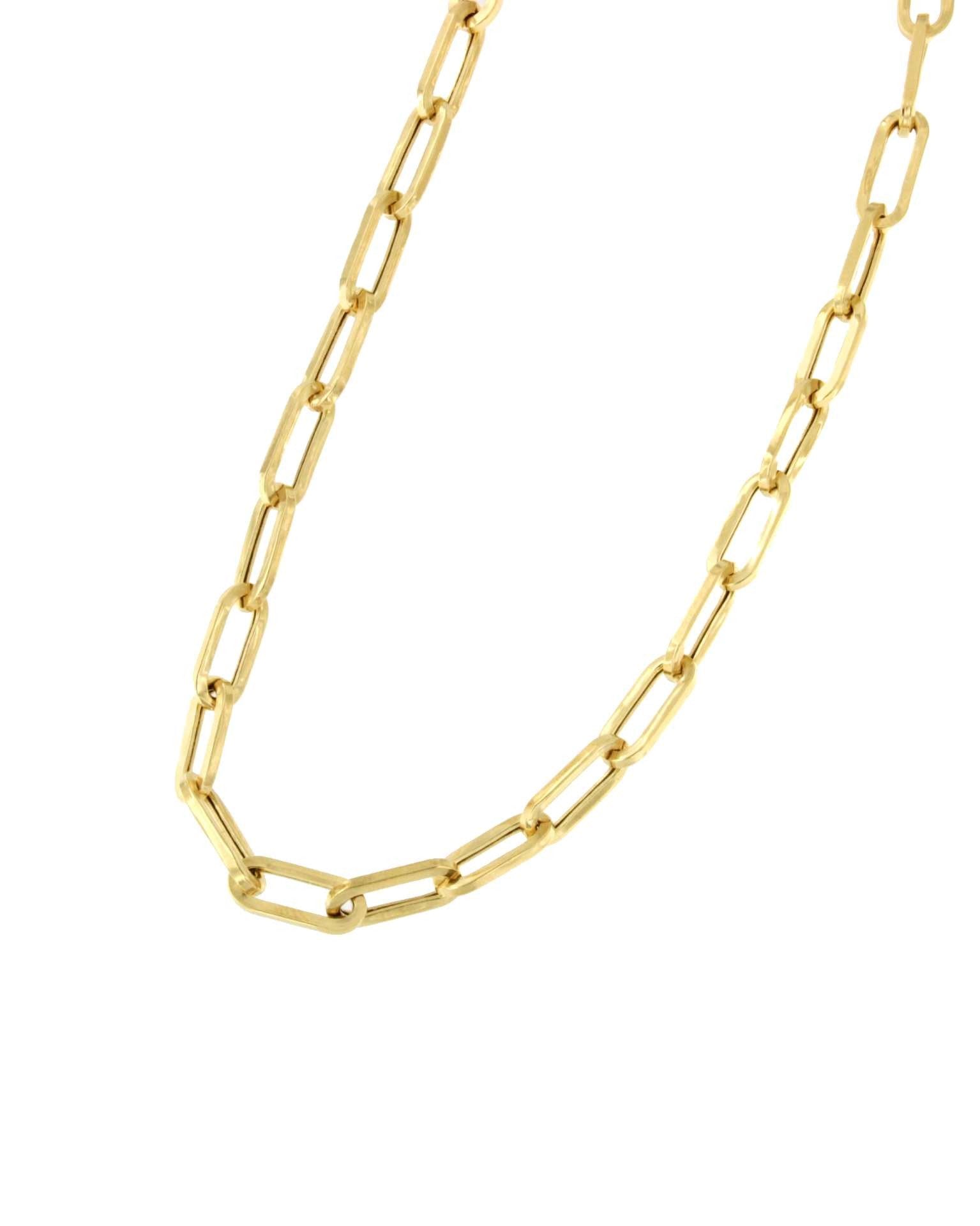 TARARITO cadena plata 1ª ley bañada oro eslabones alargados