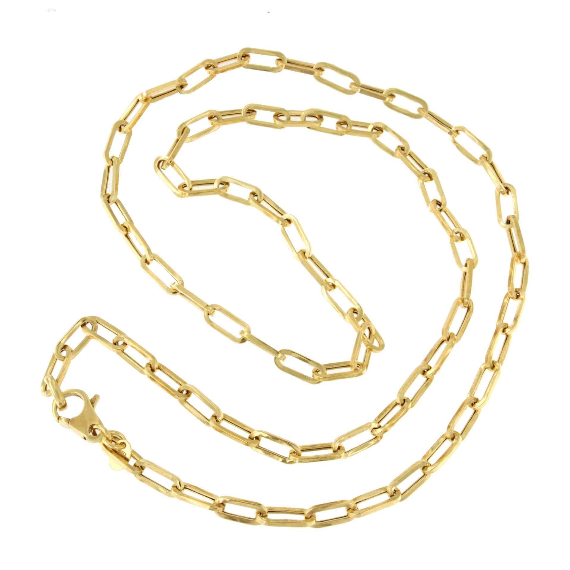 TARARITO cadena plata 1ª ley bañada oro eslabones alargados