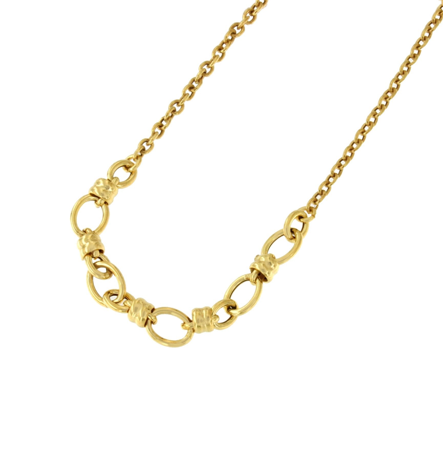 AMALFI gargantilla plata 1ª ley bañada oro eslabones aretes