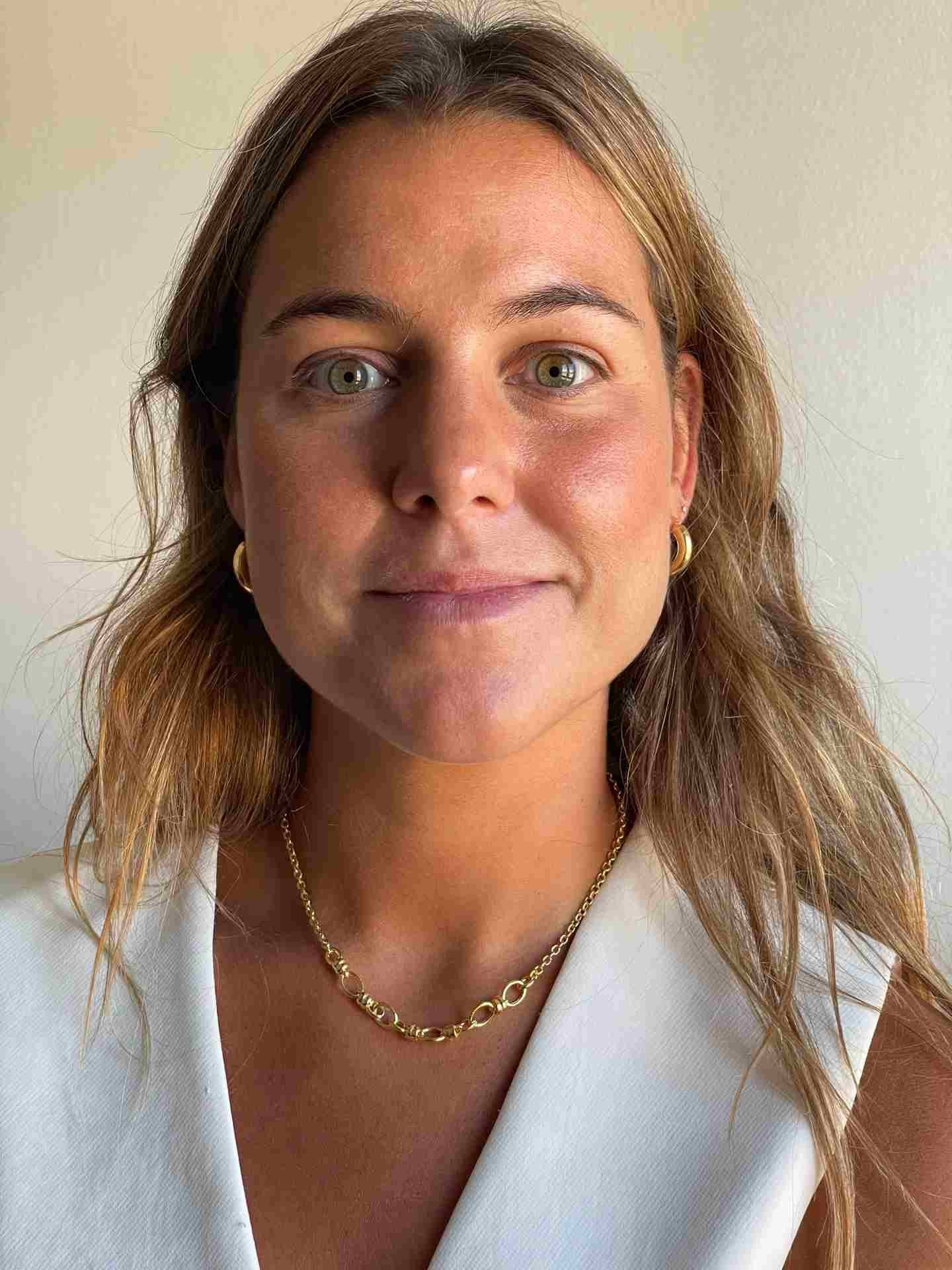 AMALFI gargantilla plata 1ª ley bañada oro eslabones aretes