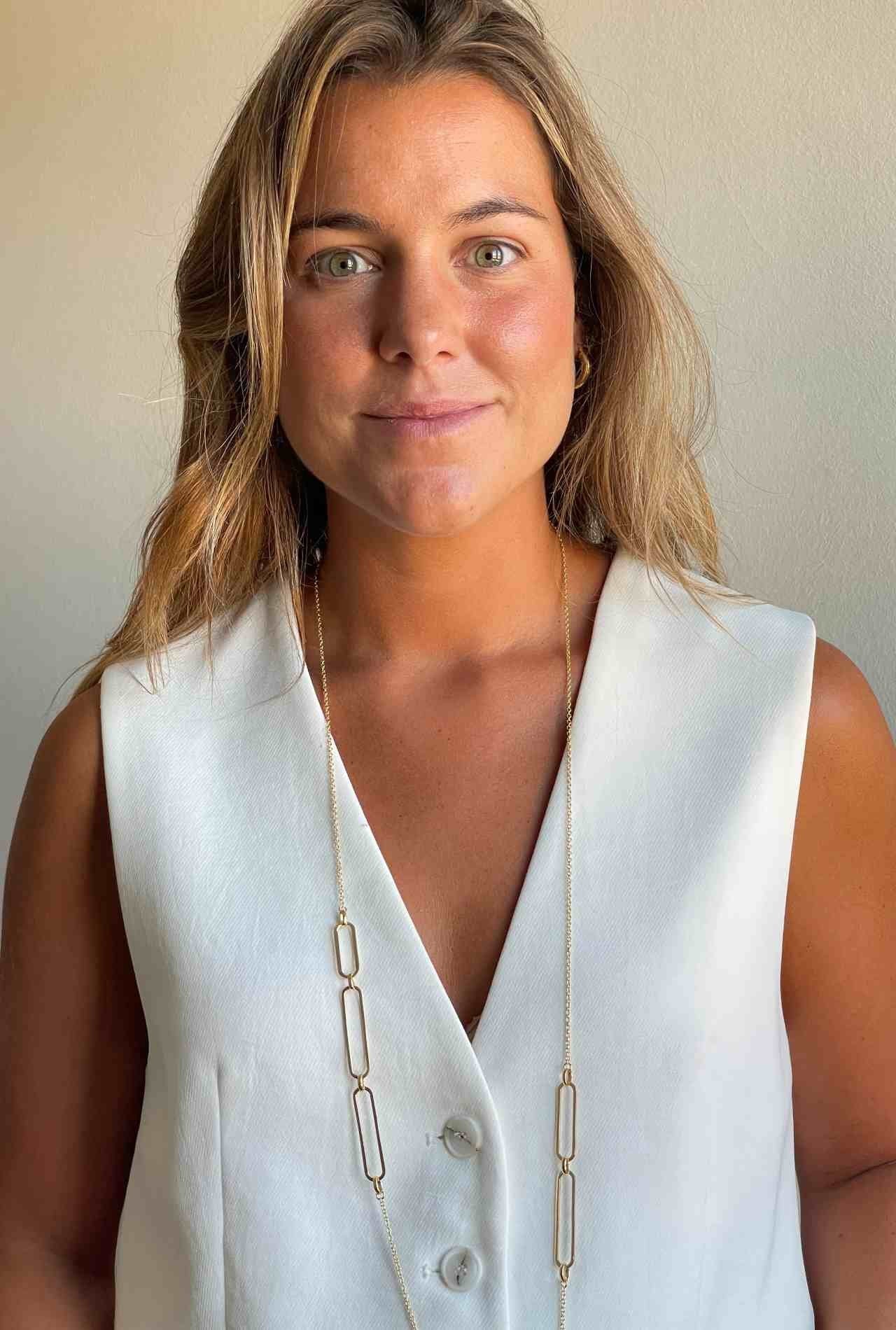 SOLLER cadena larga y eslabones intercalados plata 1ª ley bañada oro - Roman Joyero