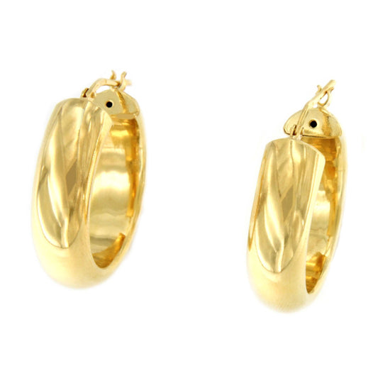 ALDEBARRAN argollas lisas redondeadas en plata 1ª ley bañada oro