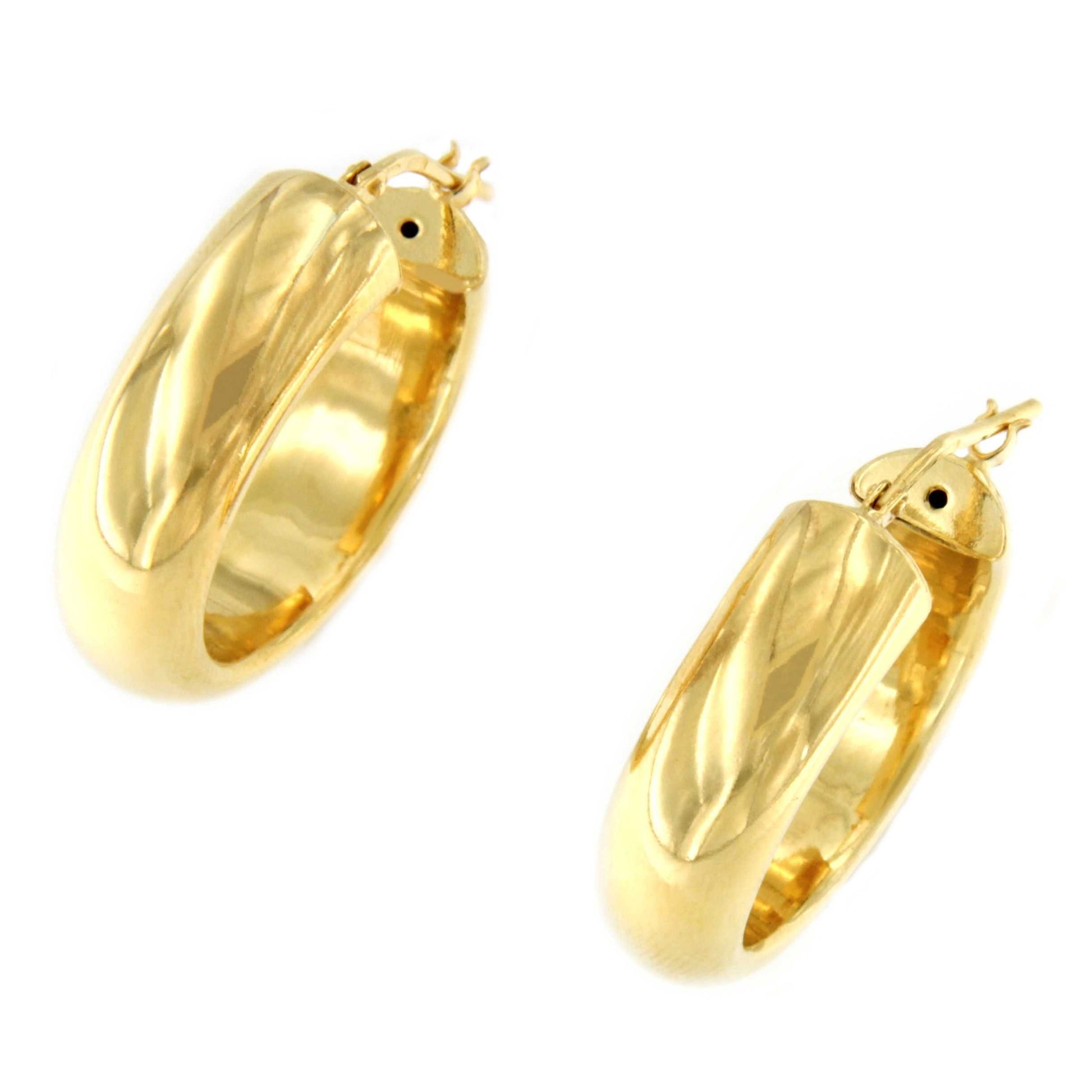 ALDEBARRAN argollas lisas redondeadas en plata 1ª ley bañada oro