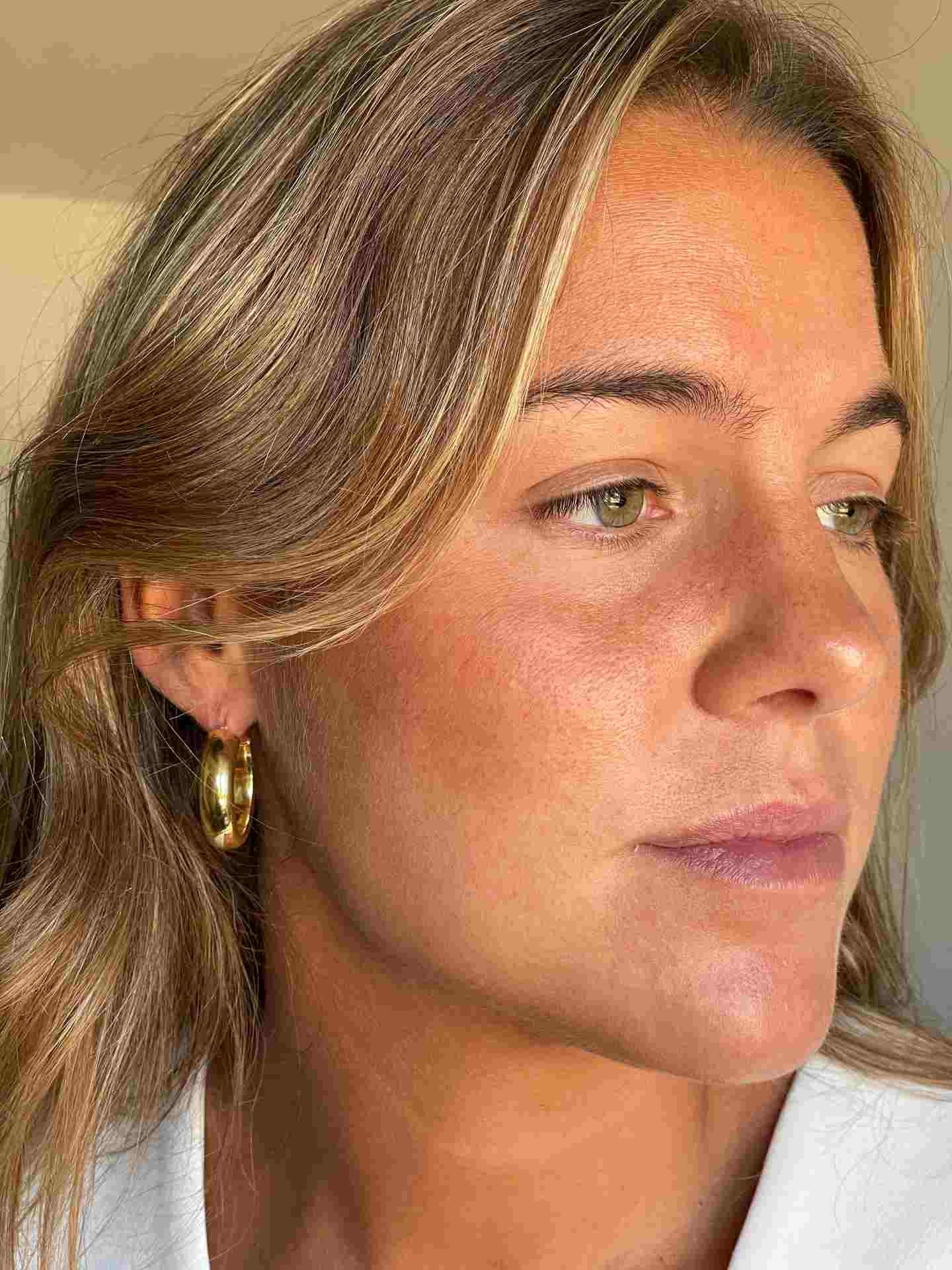 ALDEBARRAN argollas lisas redondeadas en plata 1ª ley bañada oro