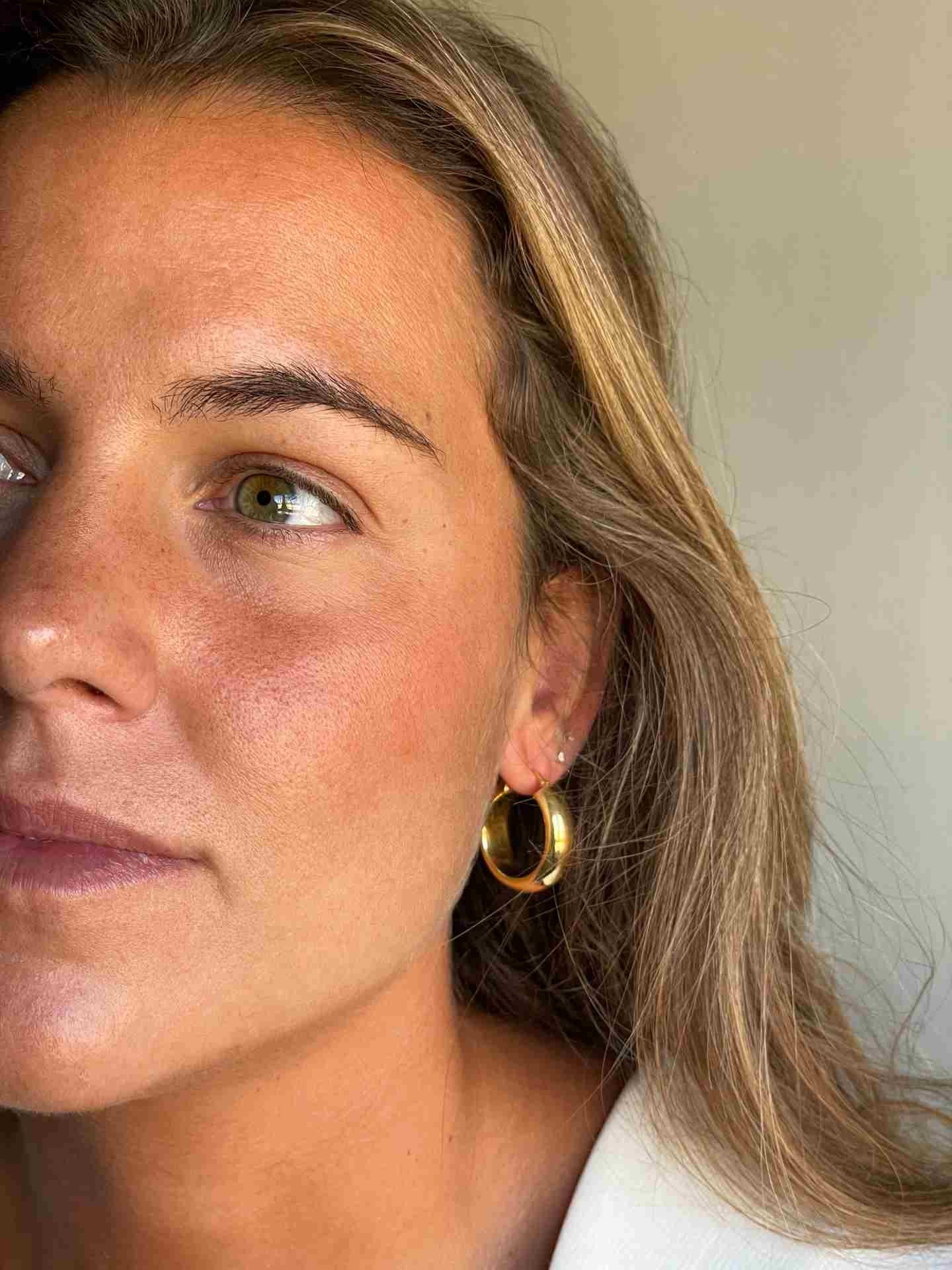 ALDEBARRAN argollas lisas redondeadas en plata 1ª ley bañada oro