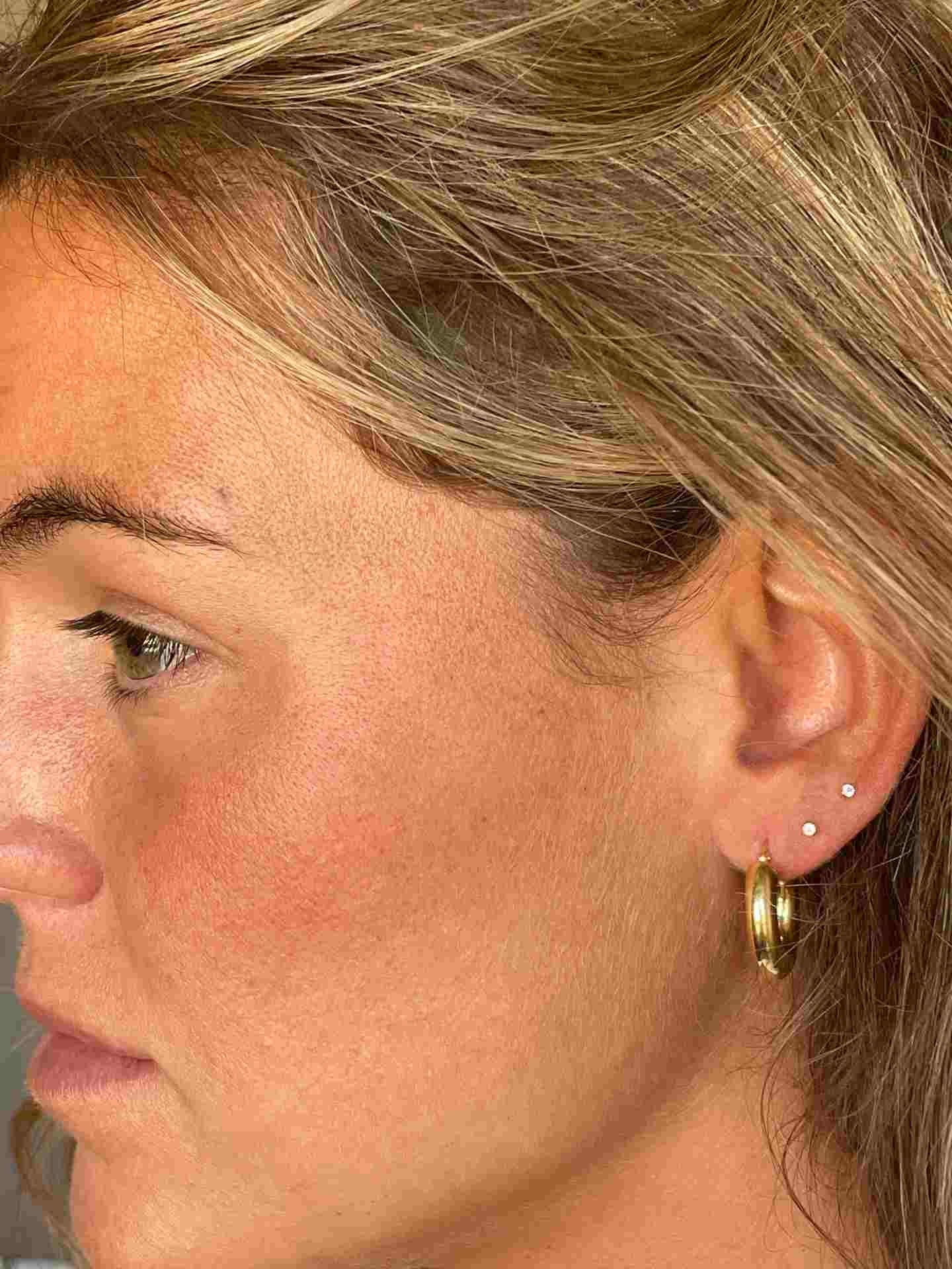 CAPITANO argollas redondas lisas en plata 1ª ley bañada oro