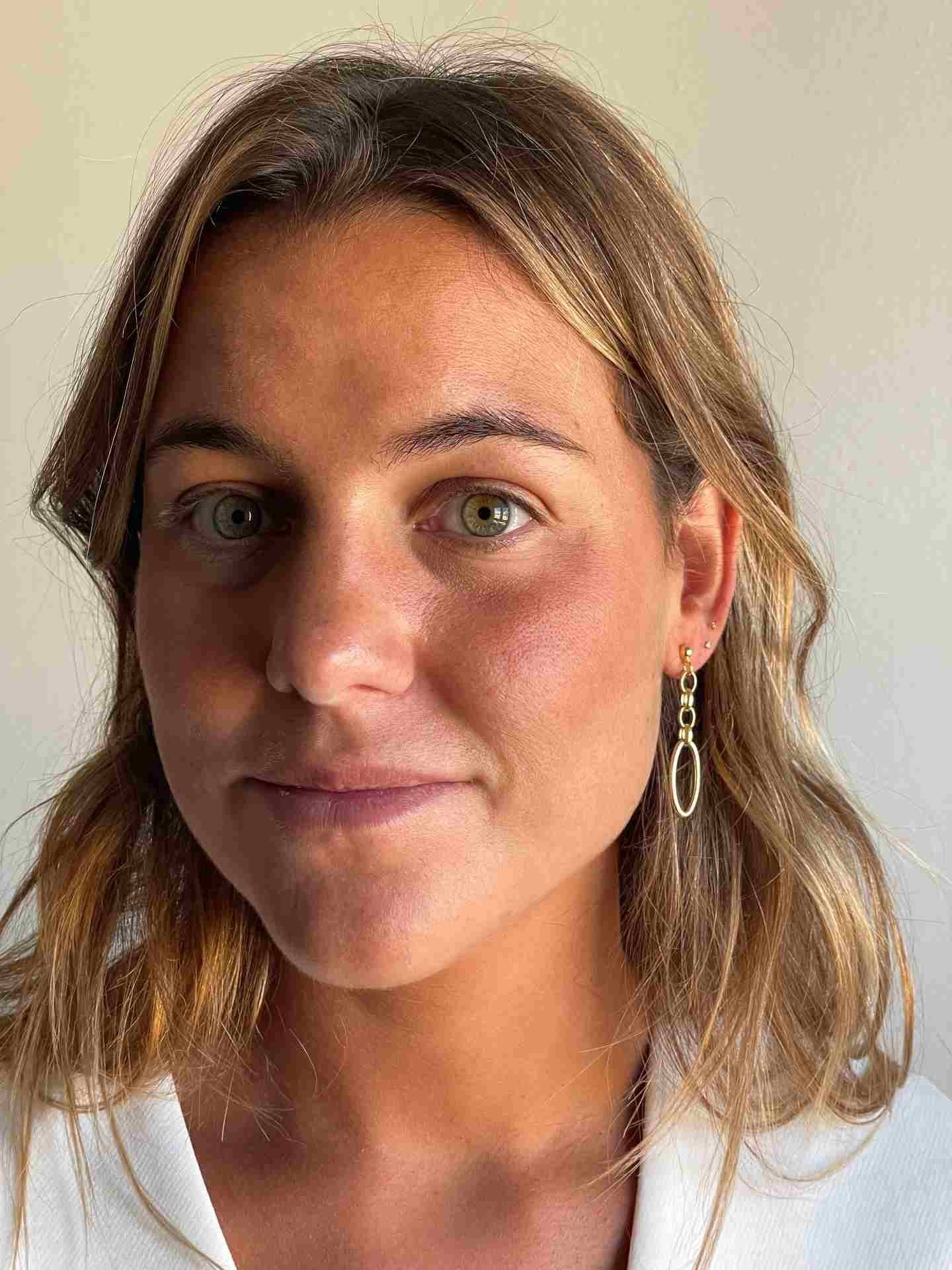 ALBATROS pendientes largos eslabón cadenas plata bañado oro - Roman Joyero