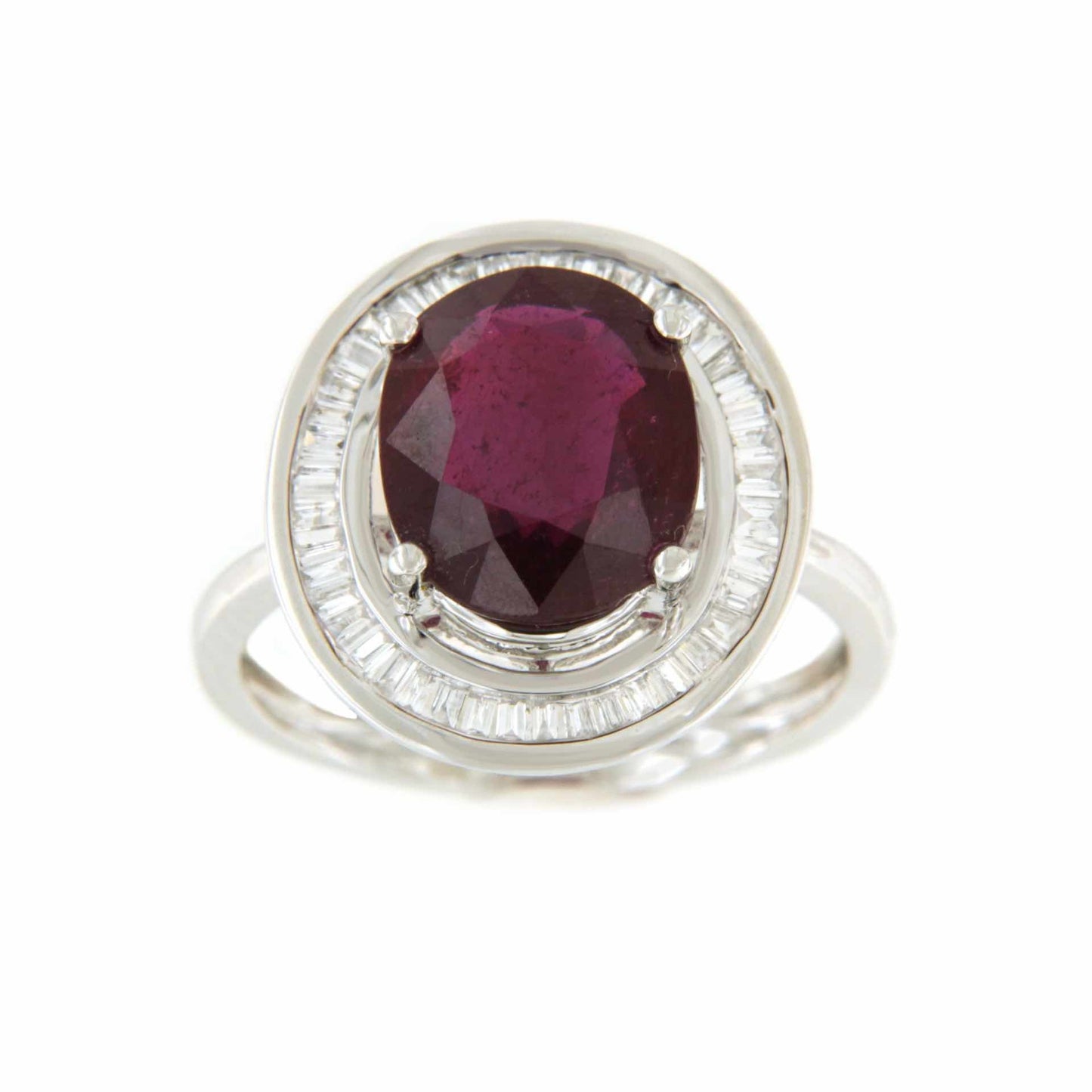 VALS anillo oro 18k de esmeralda rodeadas de taipes de brillantes