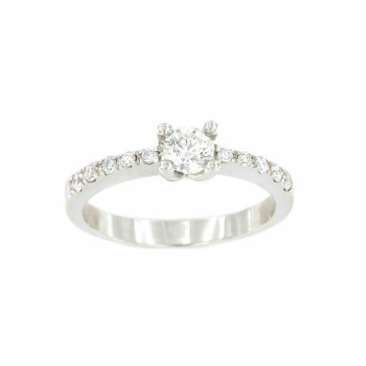 Solitario oro TI AMO con brillantes