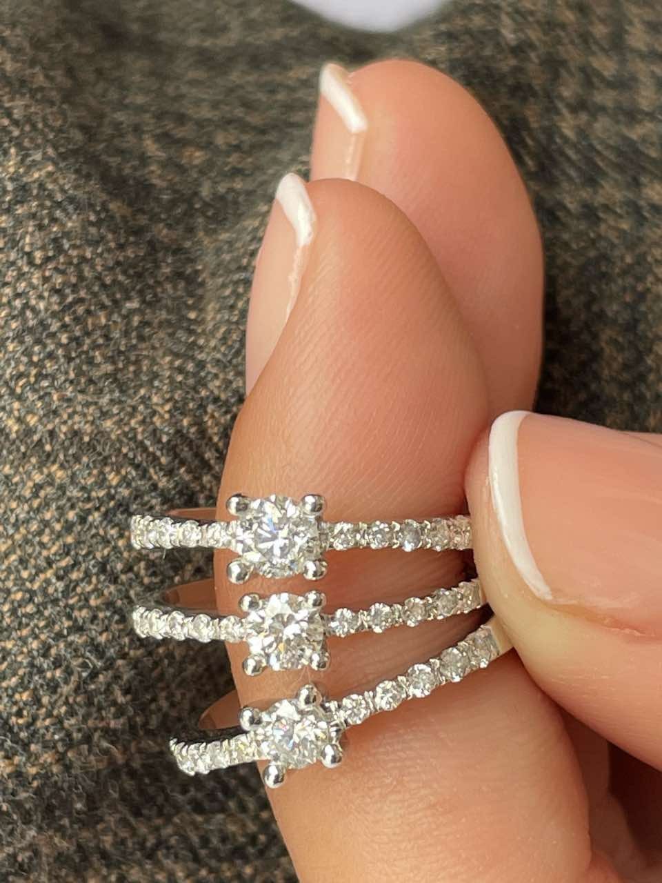 Solitario oro TI AMO con brillantes