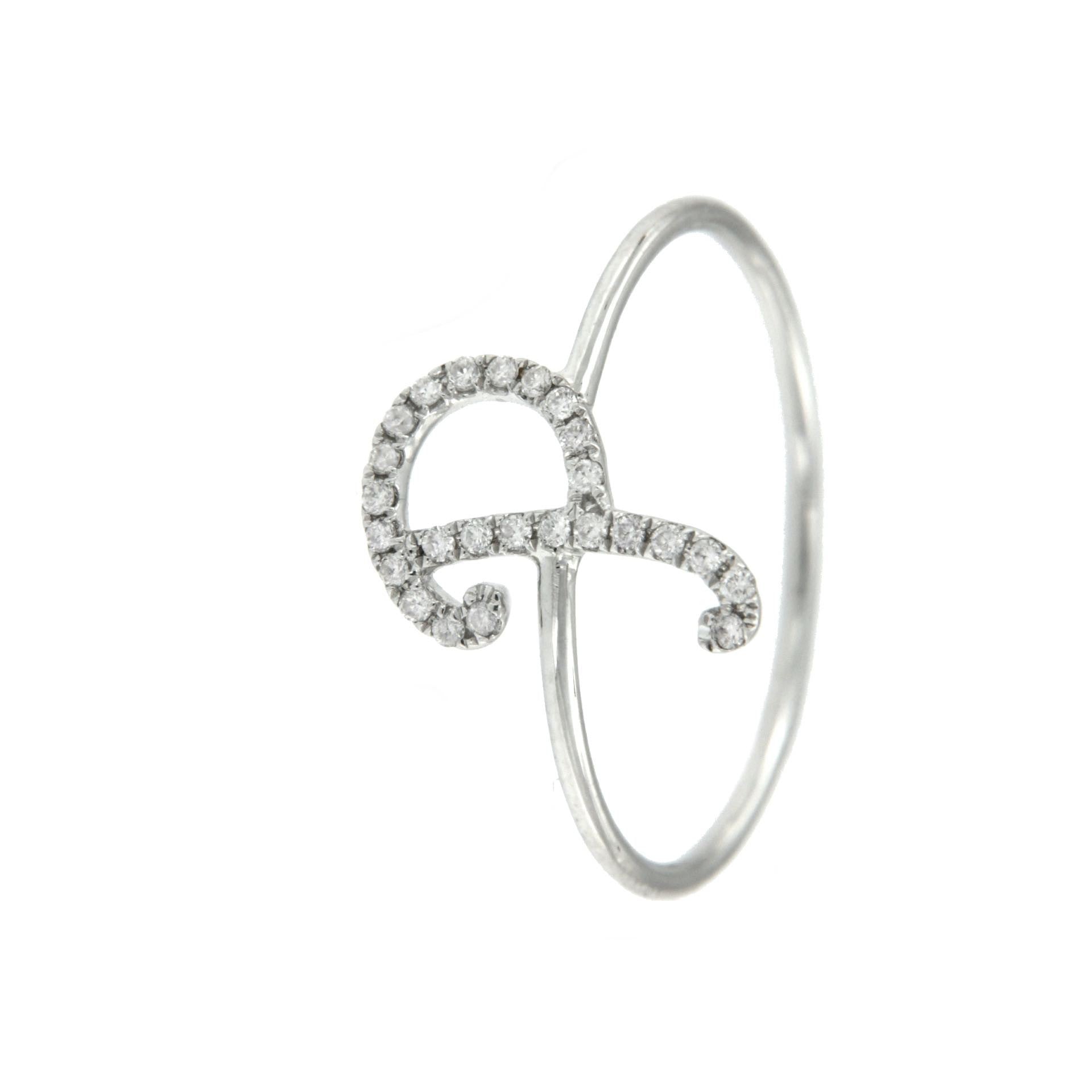 BIANCA, anillo de oro blanco con diamantes - Roman Joyero