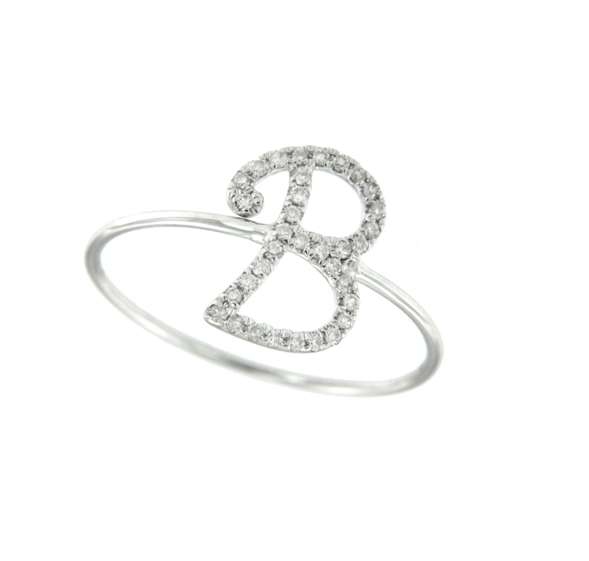 BORDEJO, anillo de oro blanco con diamantes - Roman Joyero