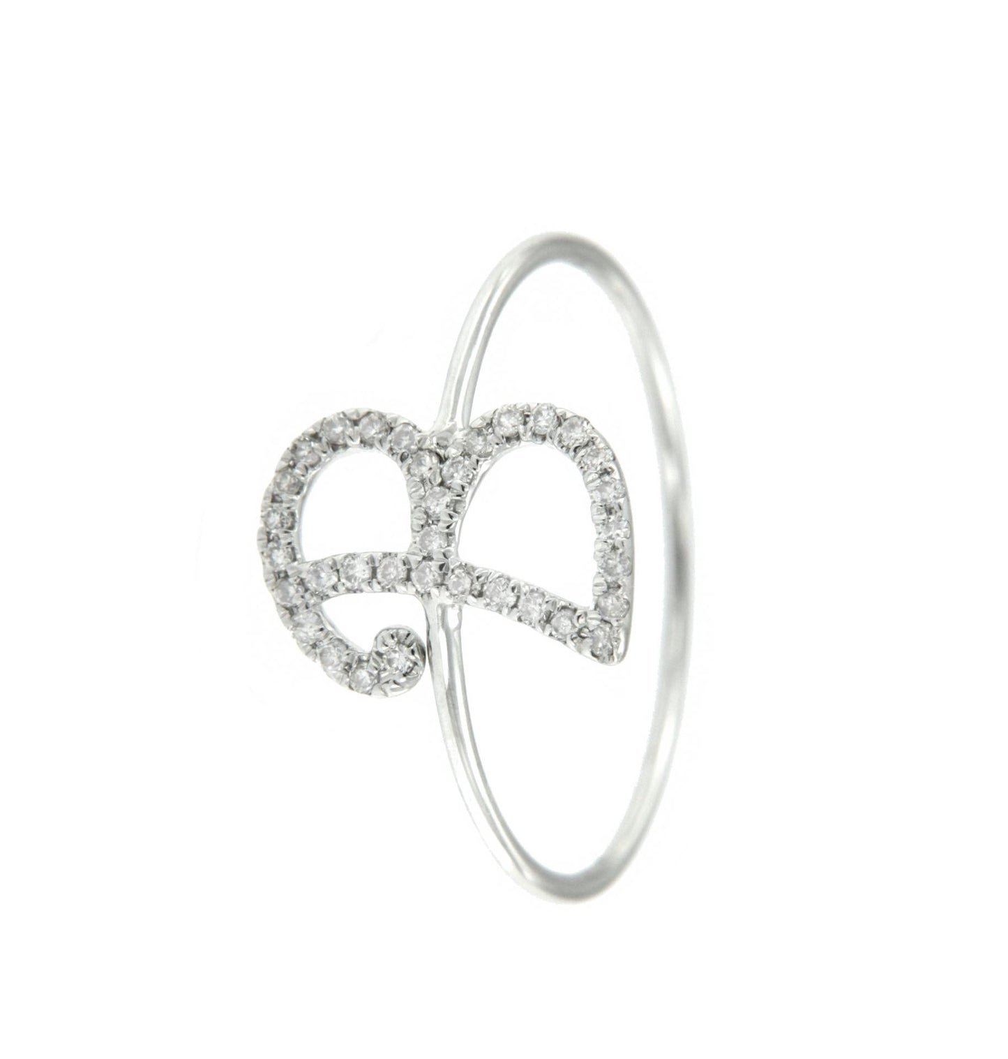 BORDEJO, anillo de oro blanco con diamantes - Roman Joyero