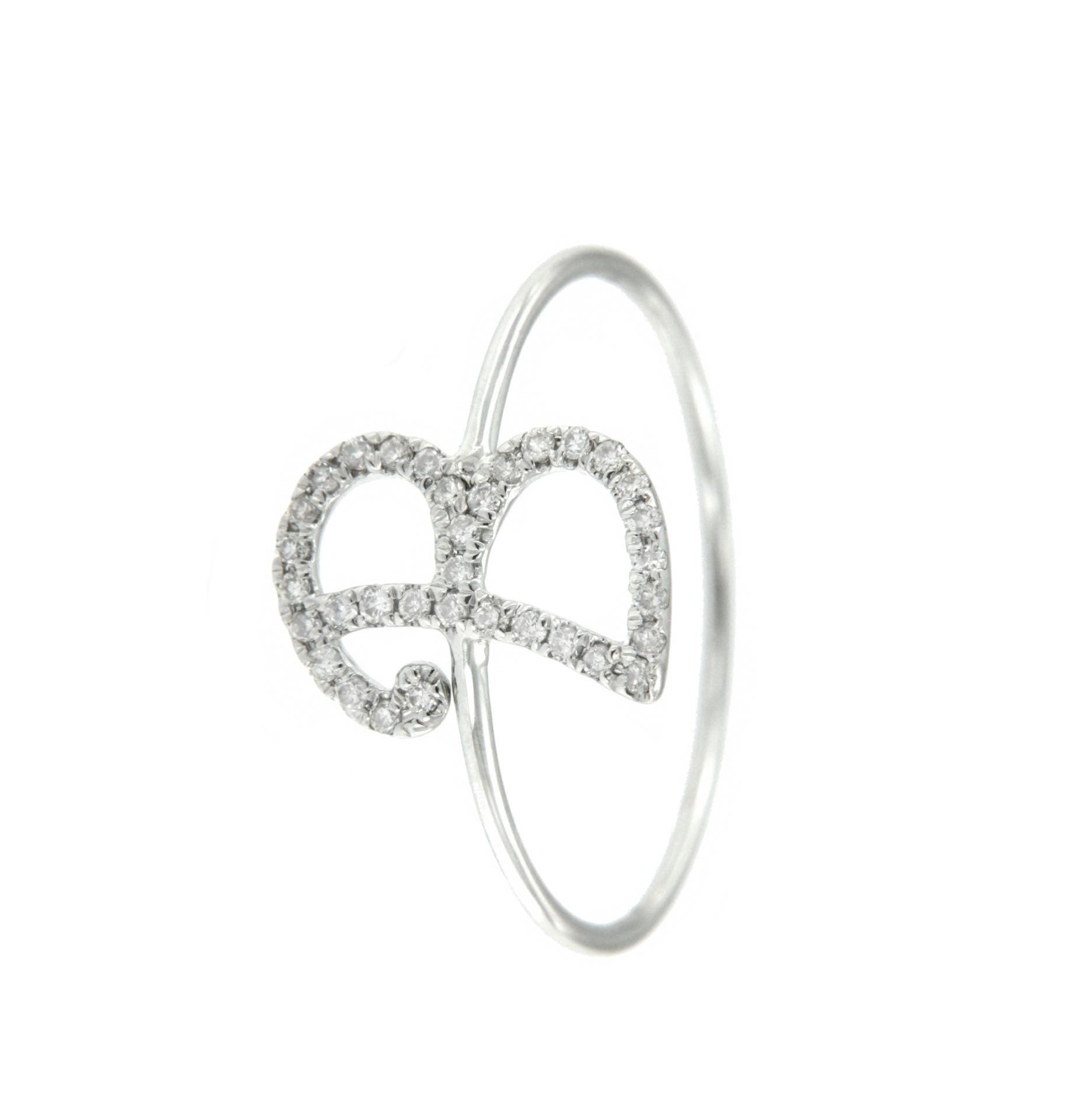 BORDEJO, anillo de oro blanco con diamantes - Roman Joyero