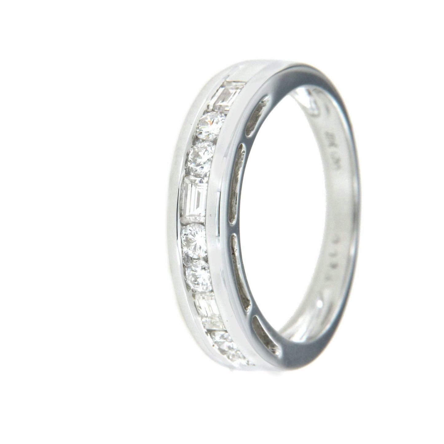 LUARCA, alianza de oro blanco con diamantes - Roman Joyero
