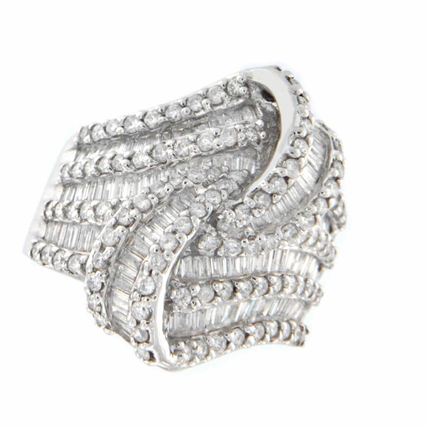 GALLURA, anillo de oro blanco con diamantes - Roman Joyero