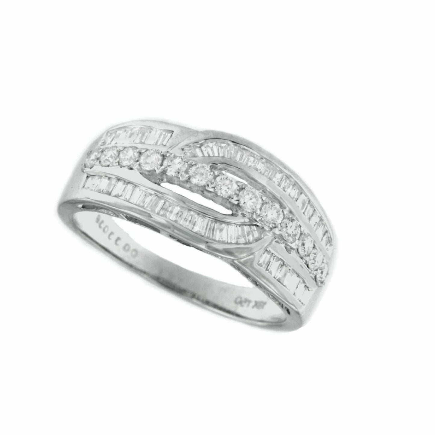 ANZIO, anillo de oro blanco con diamantes - Roman Joyero