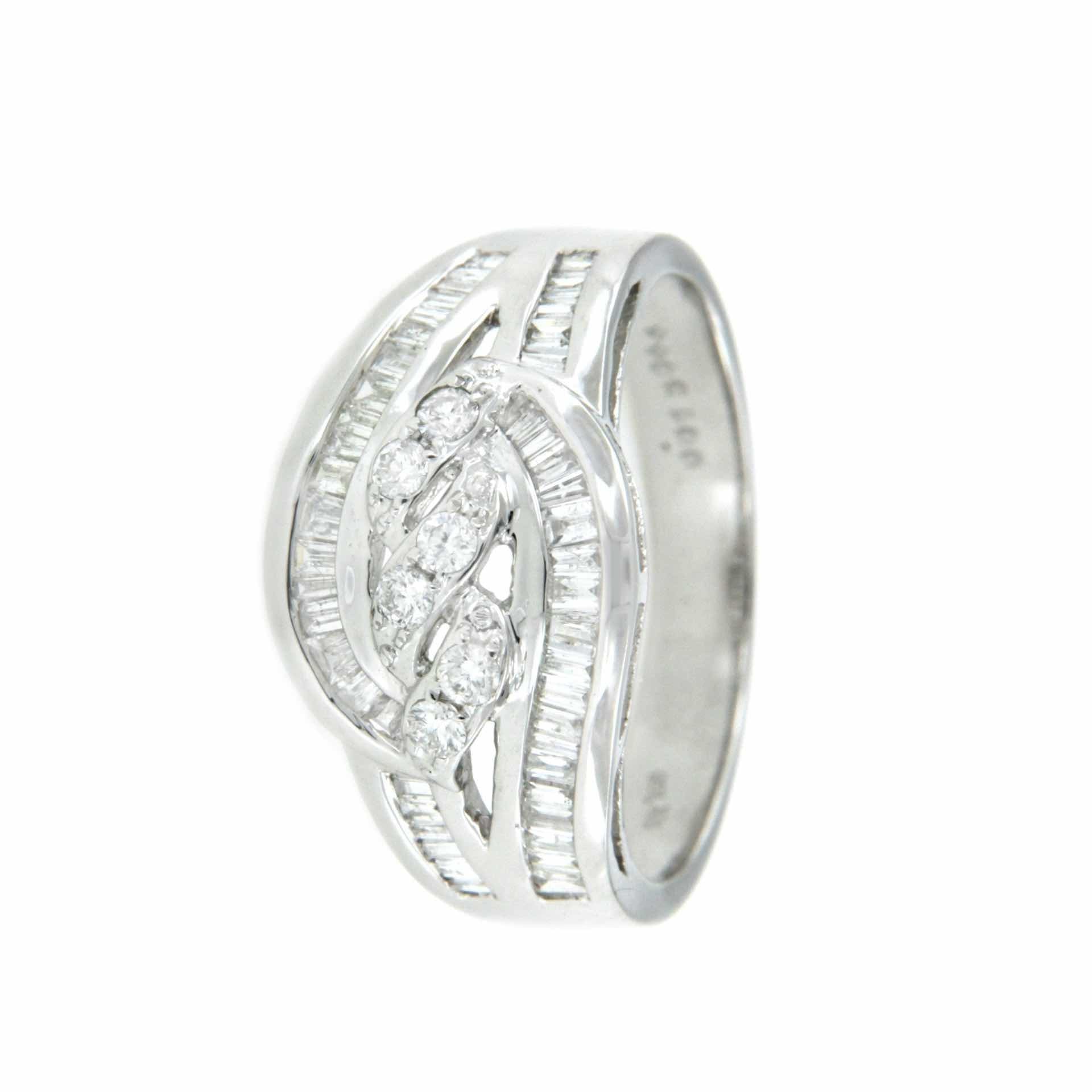 GROSETTO, anillo de oro blanco con diamantes - Roman Joyero