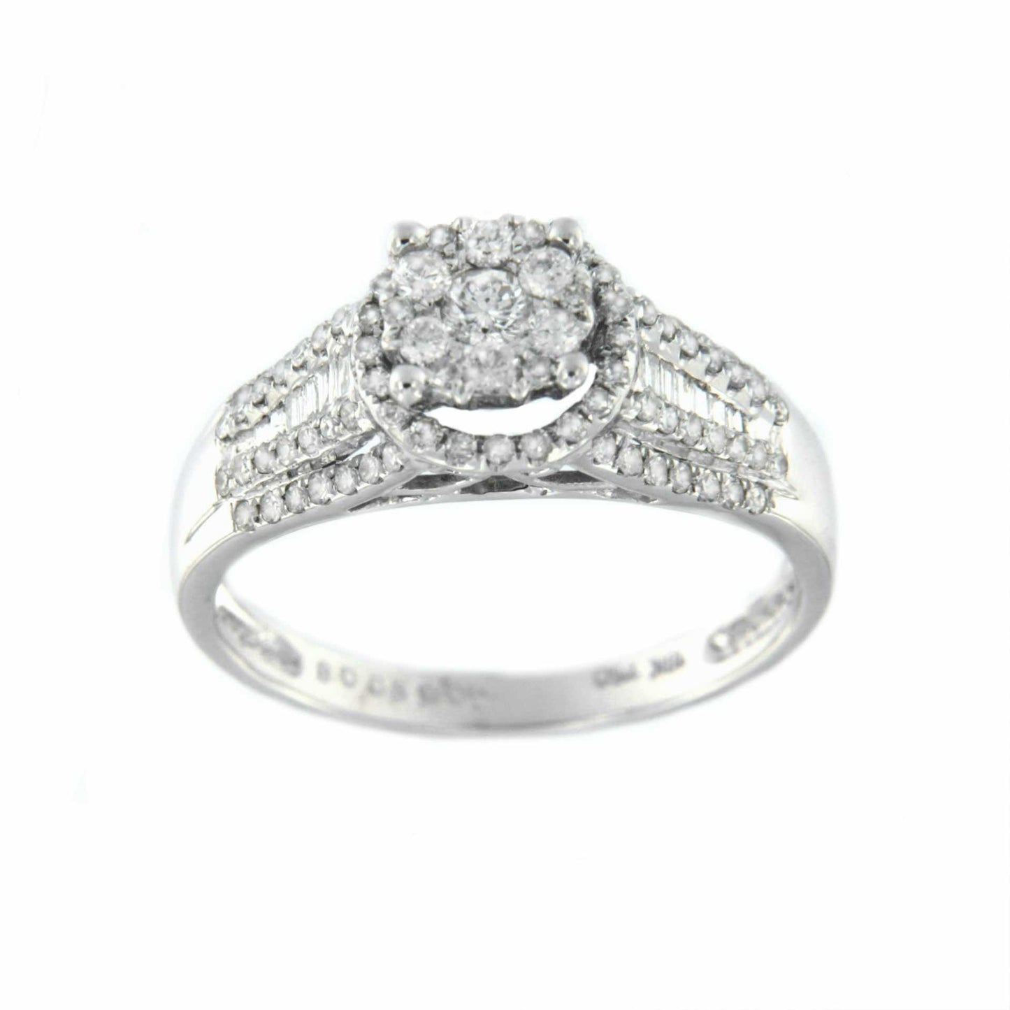 POMPEYA, anillo de oro blanco con diamantes - Roman Joyero