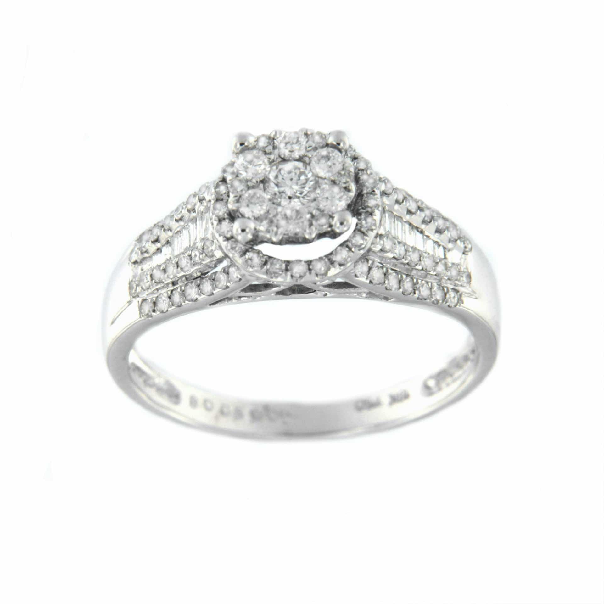 POMPEYA, anillo de oro blanco con diamantes - Roman Joyero