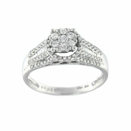 POMPEYA, anillo de oro blanco con diamantes - Roman Joyero